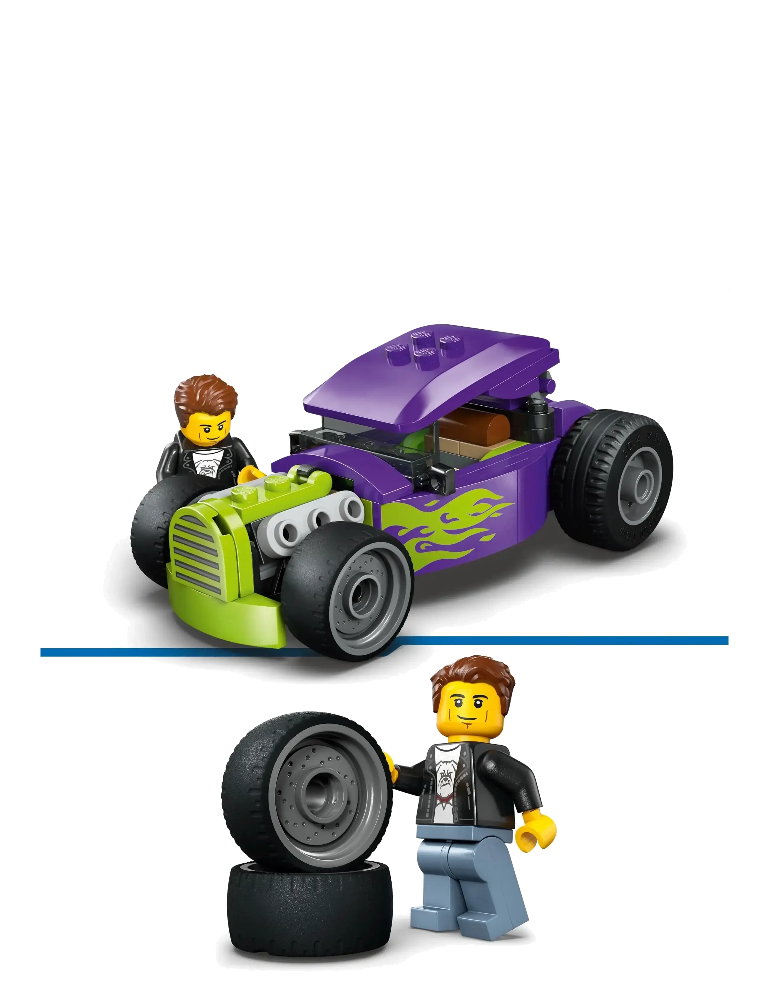 LEGO - City Hot Rod Race Car Building Toy and Minifigure 60485 - lego city - multi - 4