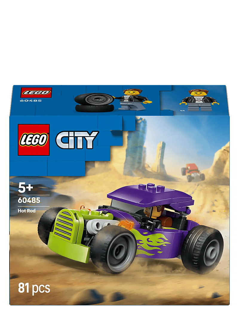 LEGO - City Hot Rod Race Car Building Toy and Minifigure 60485 - lego city - multi - 5