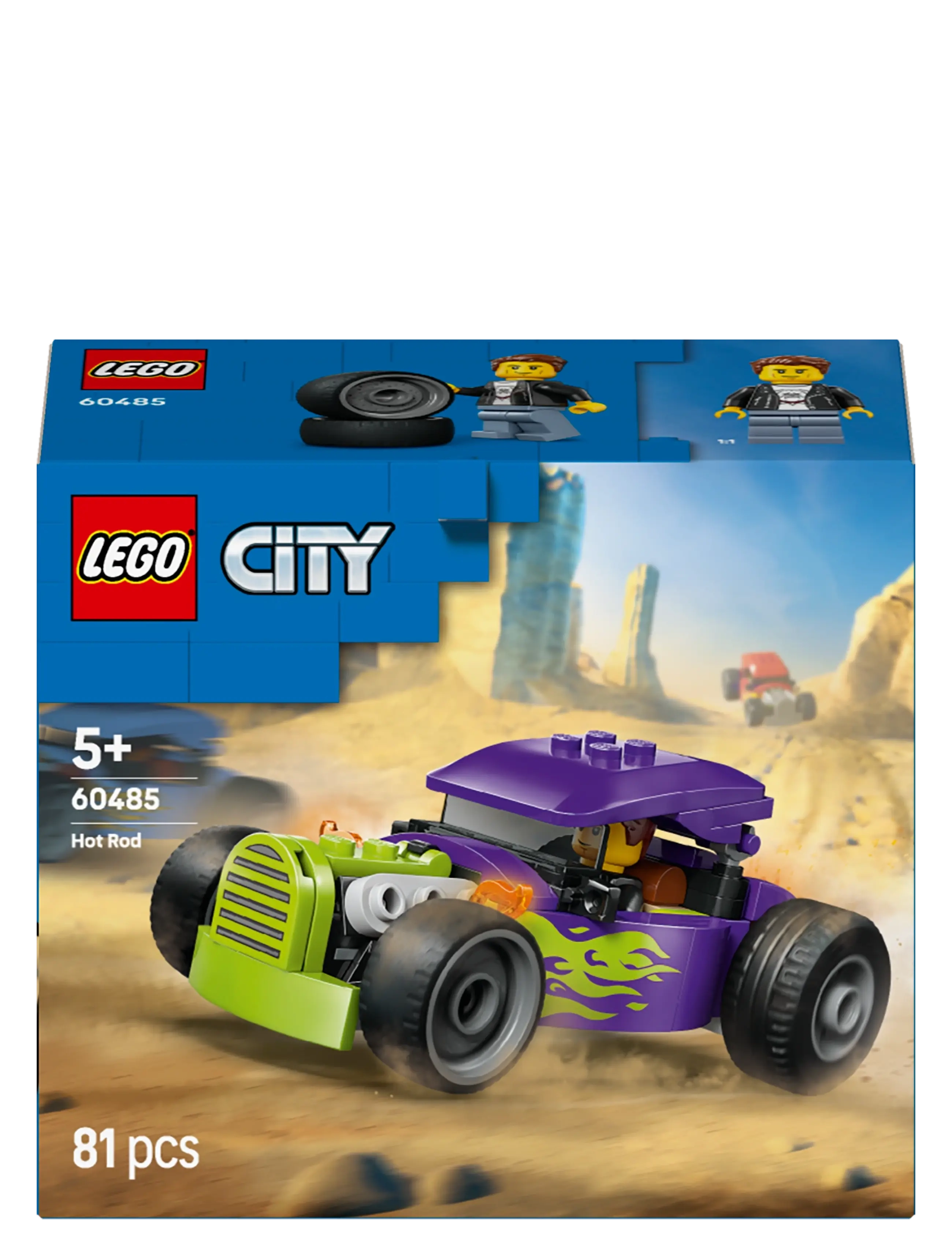 LEGO - City Hot Rod Race Car Building Toy and Minifigure 60485 - lego city - multi - 5