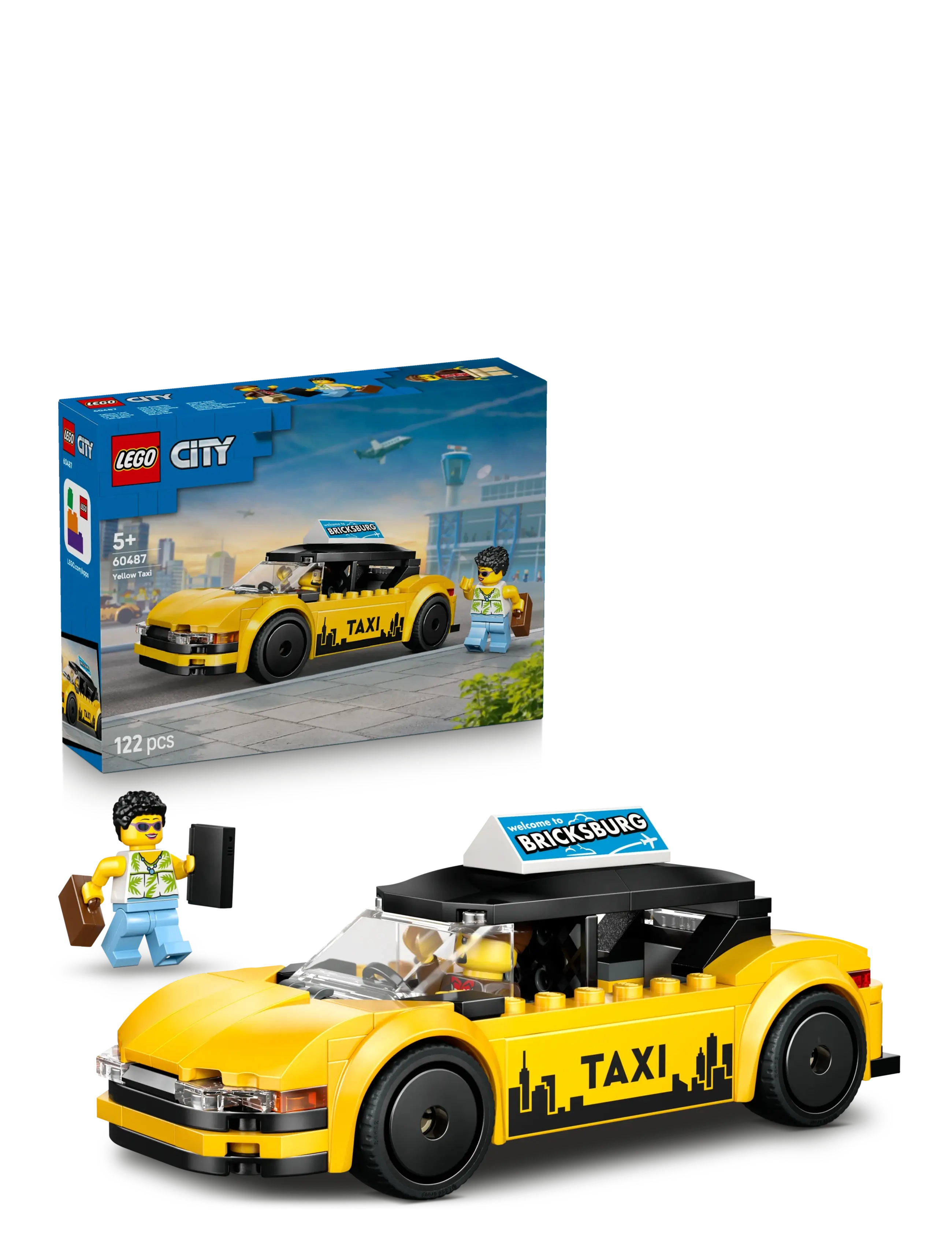 LEGO Gul Taxa 60487, One Size, Yellow, Lego Legetøj > Lego city, Børn