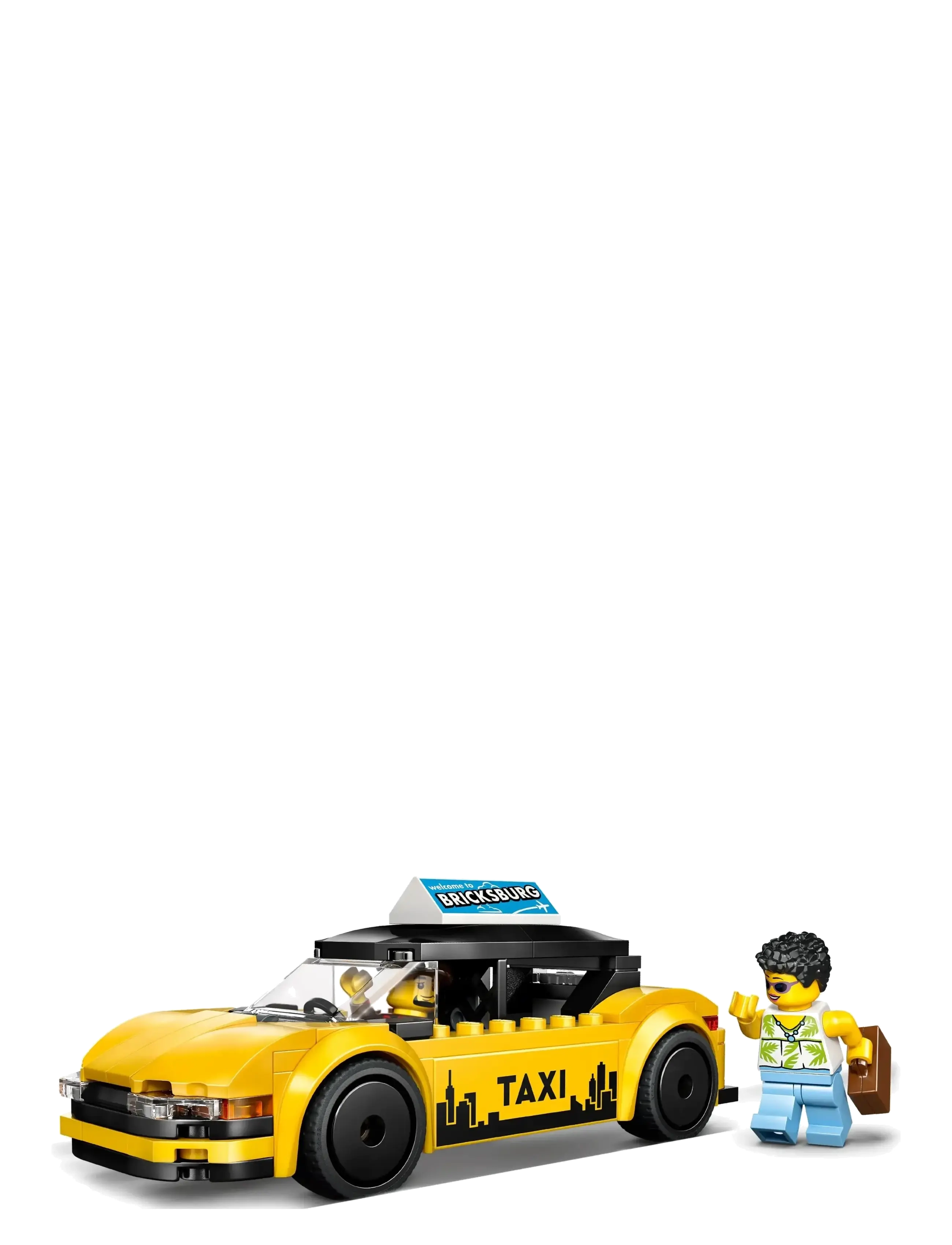 LEGO - City Yellow Taxi - Model Car Kit with 2 Minifigures 60487 - lego city - multi - 1
