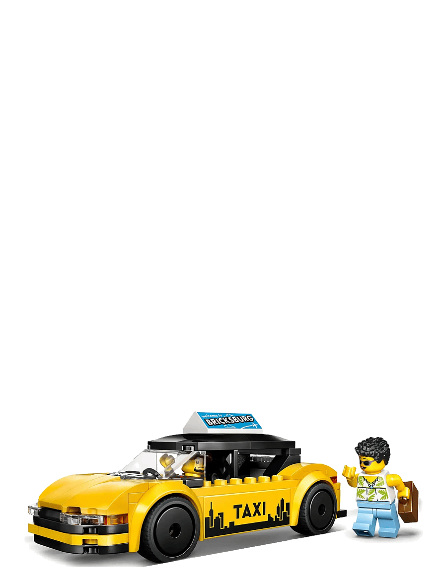 LEGO - City Yellow Taxi - Model Car Kit with 2 Minifigures 60487 - lego city - multi - 1