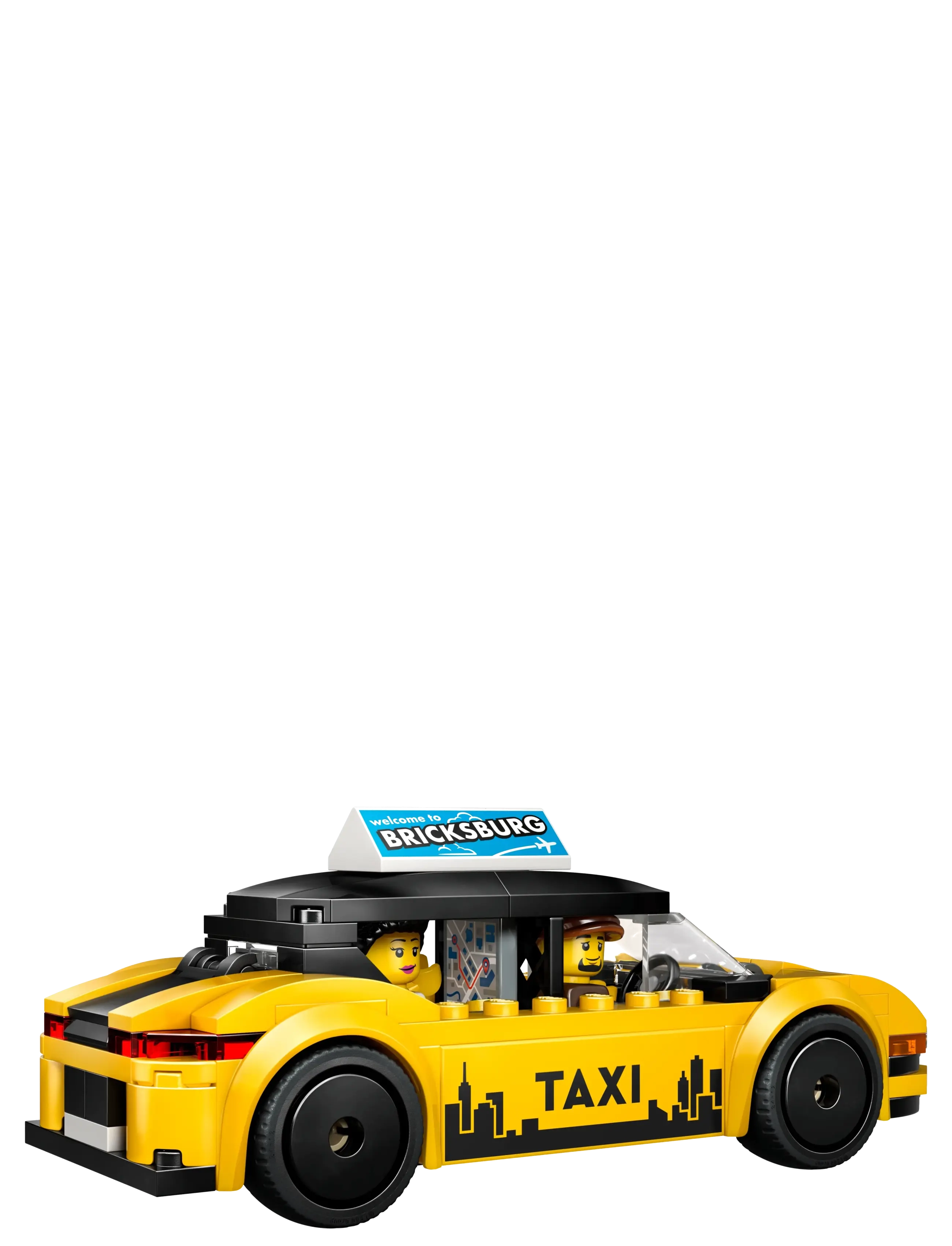 LEGO - City Yellow Taxi - Model Car Kit with 2 Minifigures 60487 - lego city - multi - 2