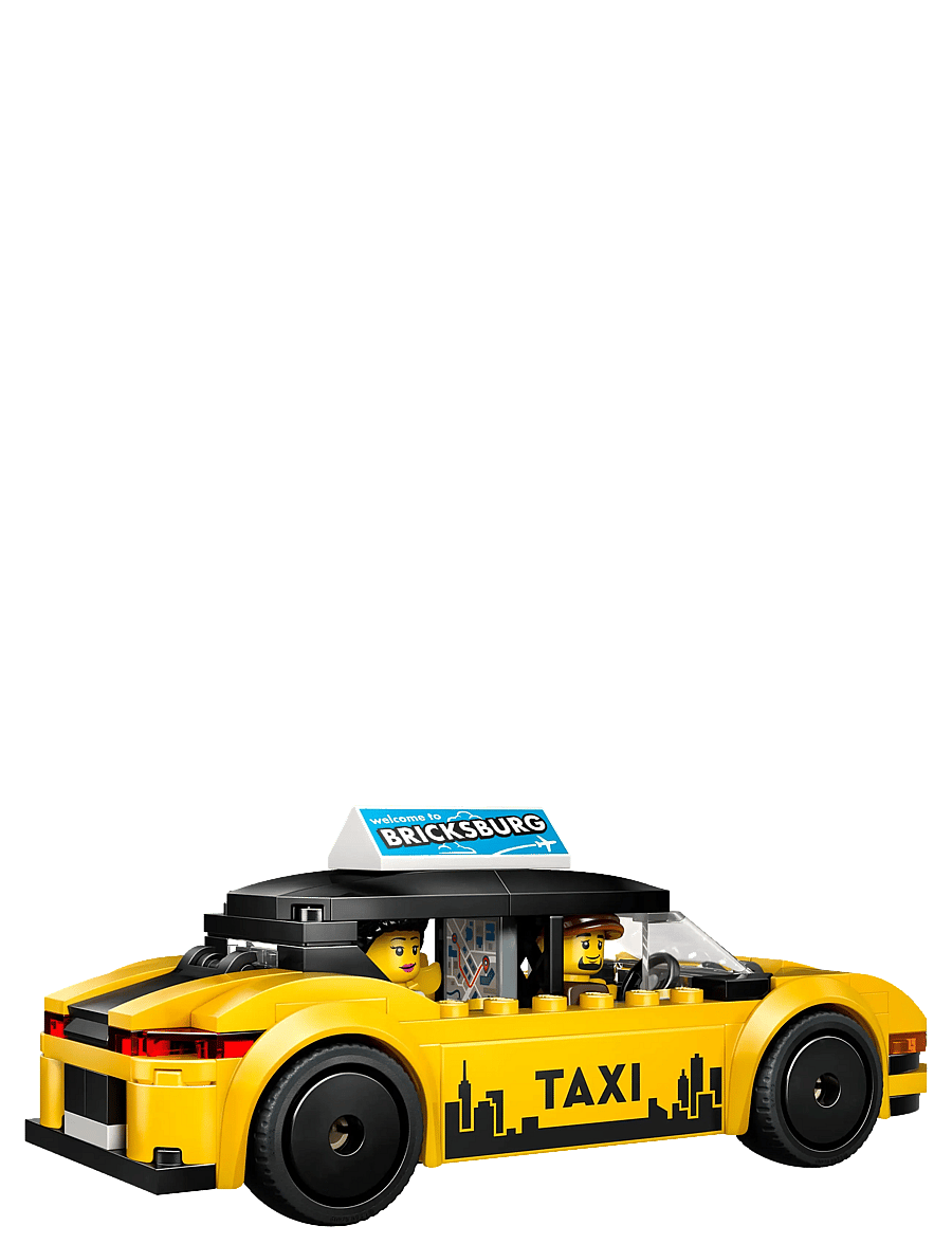 LEGO - City Yellow Taxi - Model Car Kit with 2 Minifigures 60487 - lego city - multi - 2