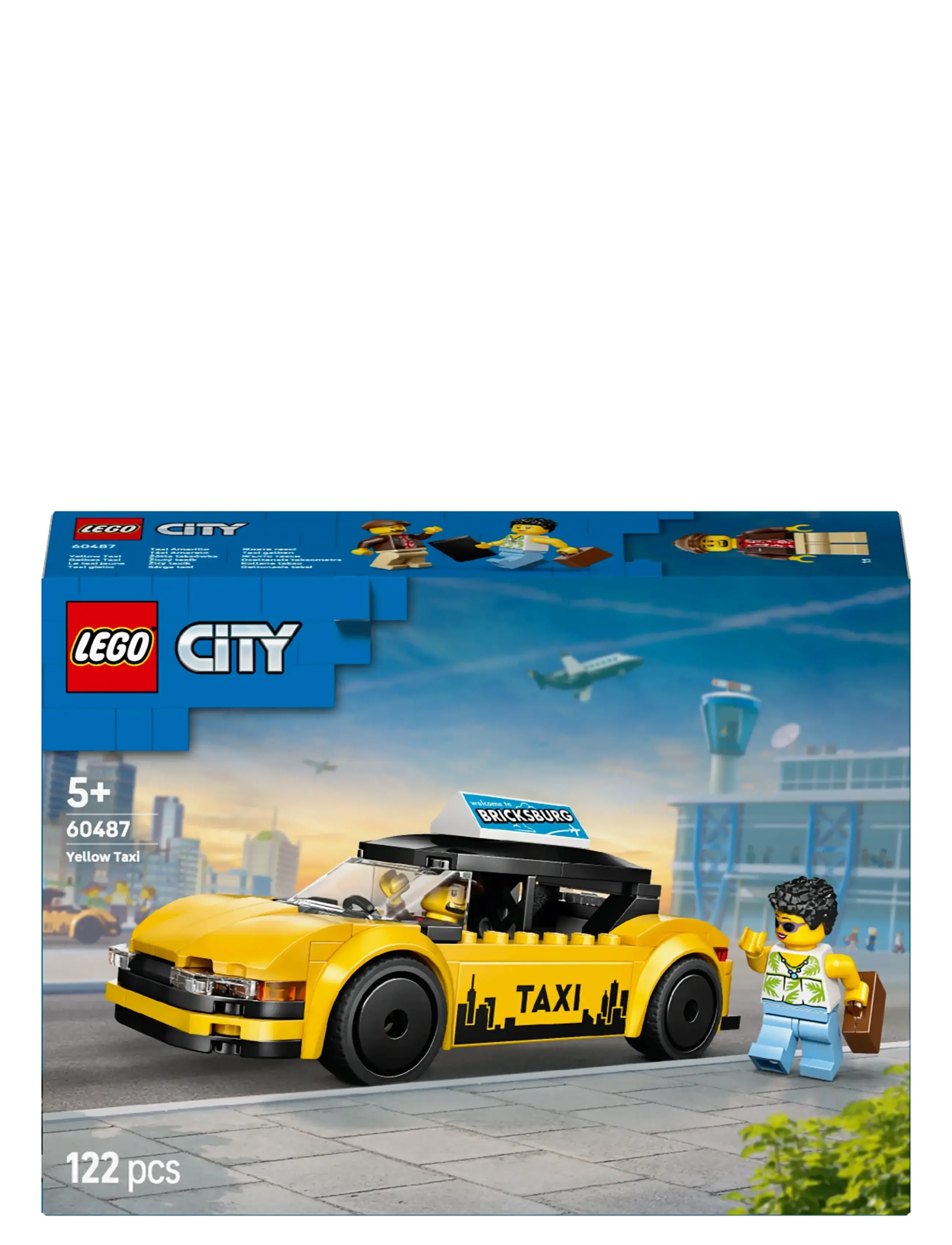 LEGO - City Yellow Taxi - Model Car Kit with 2 Minifigures 60487 - lego city - multi - 5