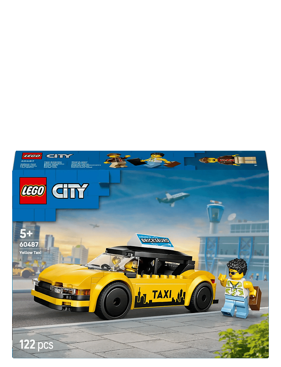 LEGO - City Yellow Taxi - Model Car Kit with 2 Minifigures 60487 - lego city - multi - 5