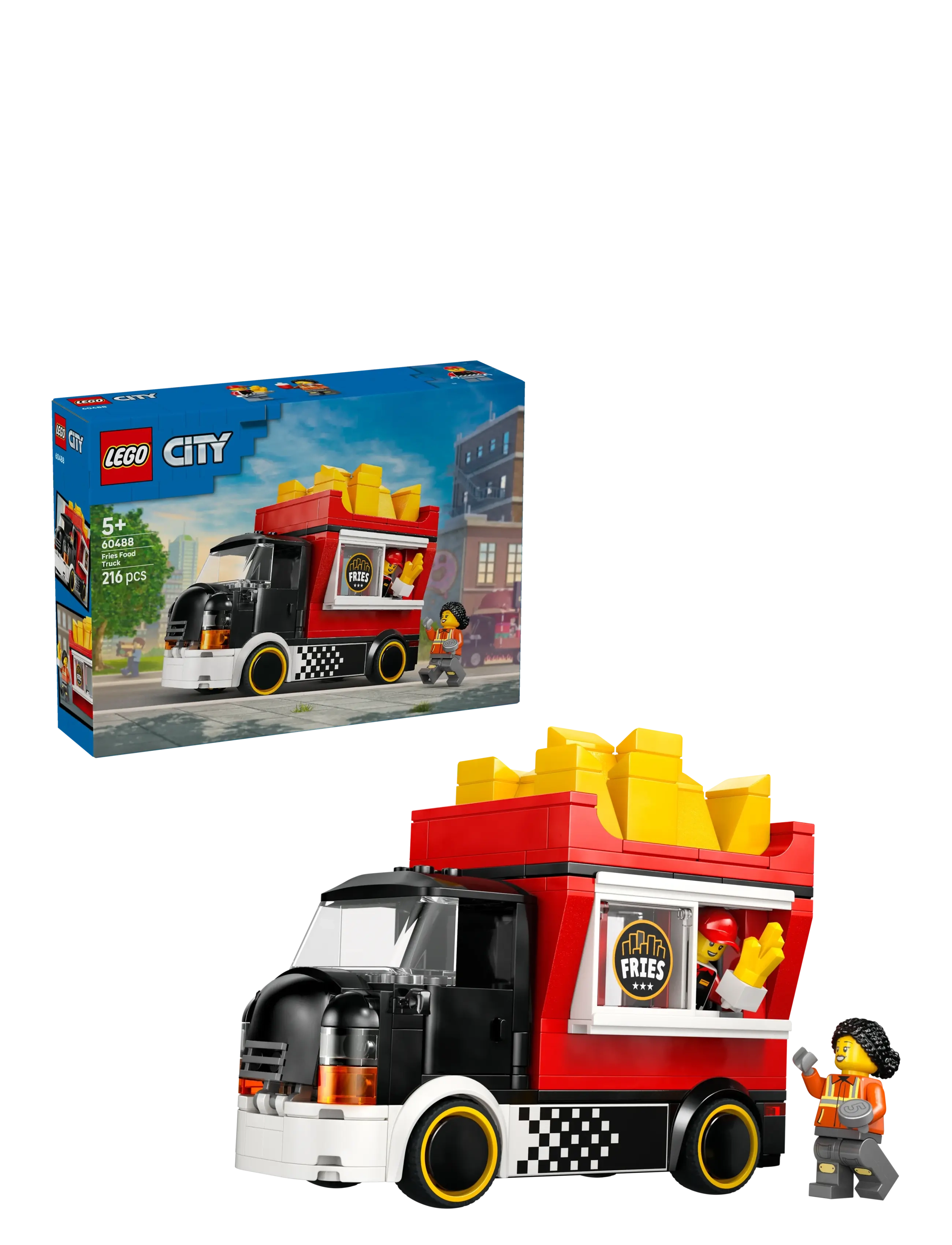 LEGO Pomfrit-Vogn 60488, One Size, Lego Spielzeug, Rot - city, Kinder