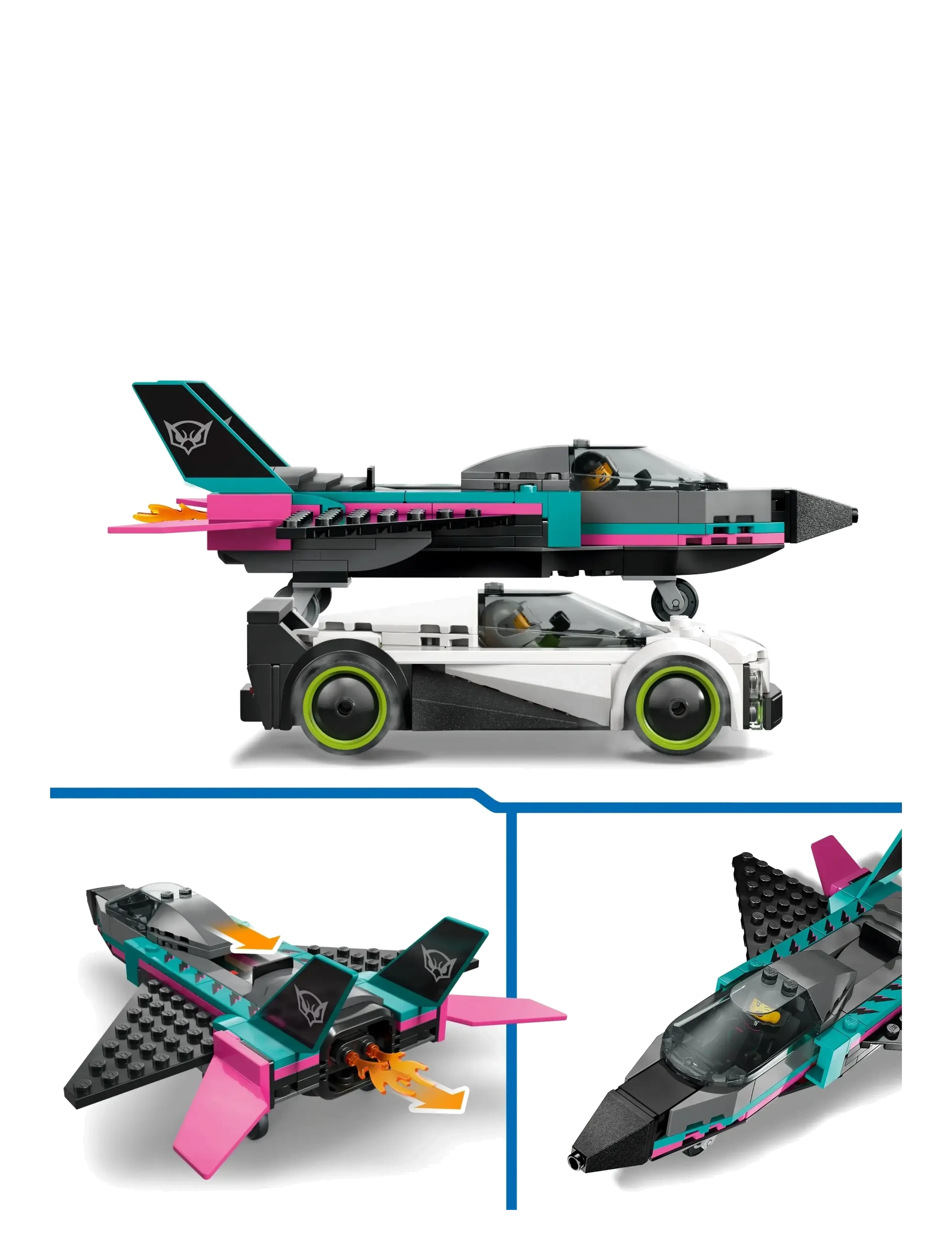 LEGO - City Jet vs. Car – Toy Cars and Jet Toy Playset - 60489 - lego city - multi - 3