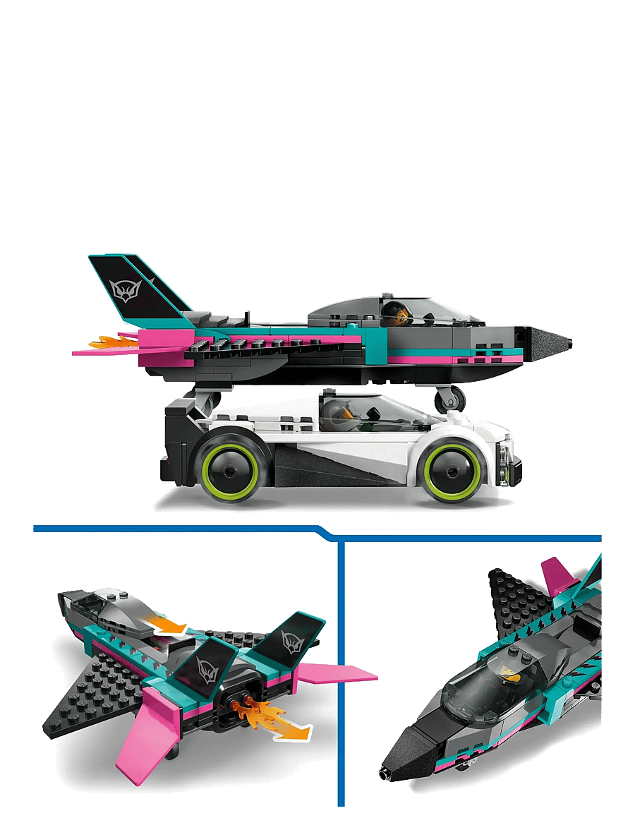 LEGO - City Jet vs. Car – Toy Cars and Jet Toy Playset - 60489 - lego city - multi - 3