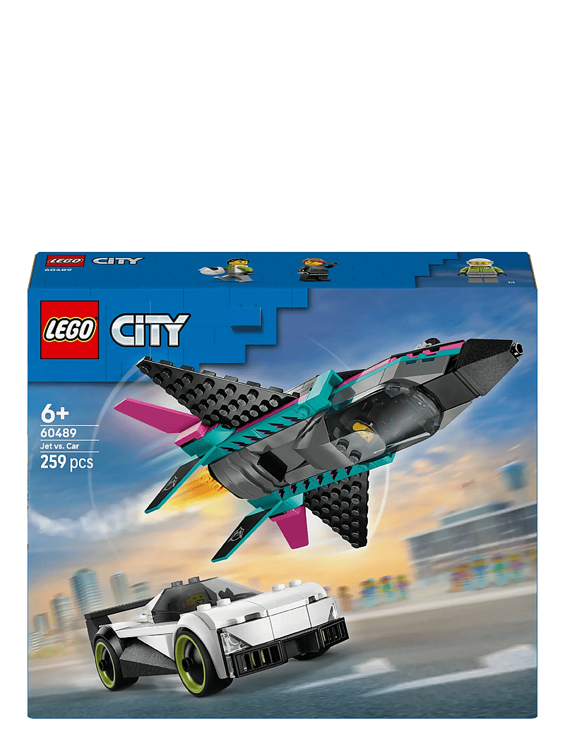 LEGO - City Jet vs. Car – Toy Cars and Jet Toy Playset - 60489 - lego city - multi - 5