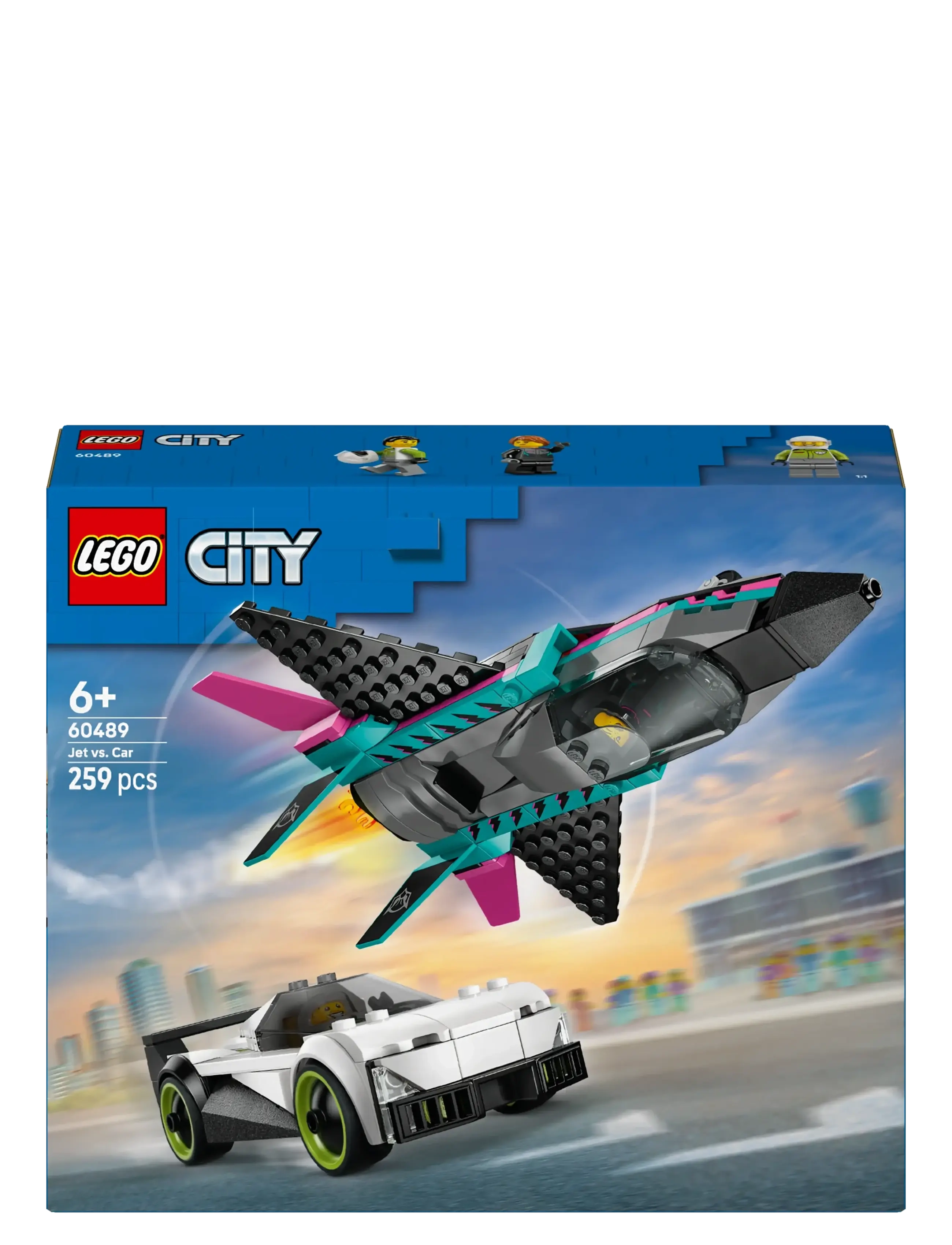 LEGO - City Jet vs. Car – Toy Cars and Jet Toy Playset - 60489 - lego city - multi - 5
