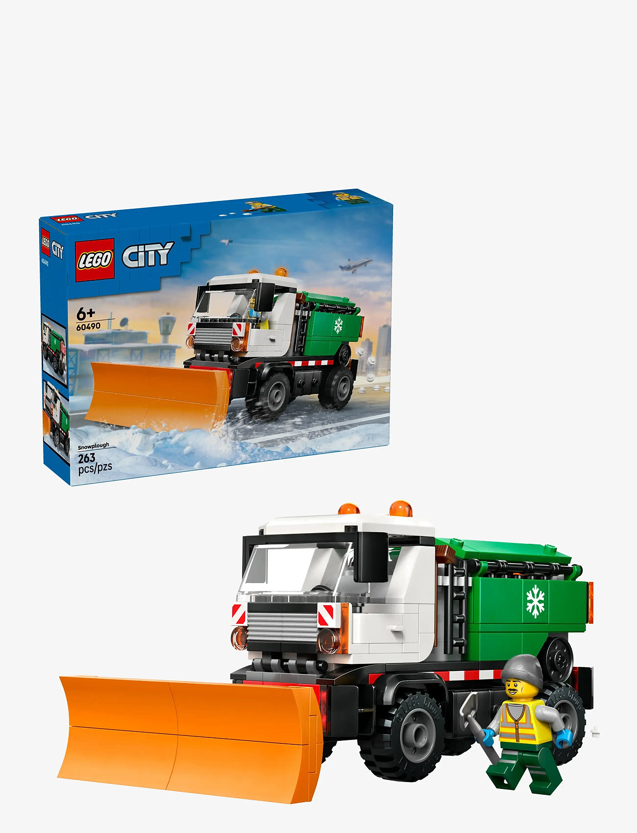 LEGO - City Snowplough Truck Toy Vehicle with Minifigure 60490 - lego city - multi - 0