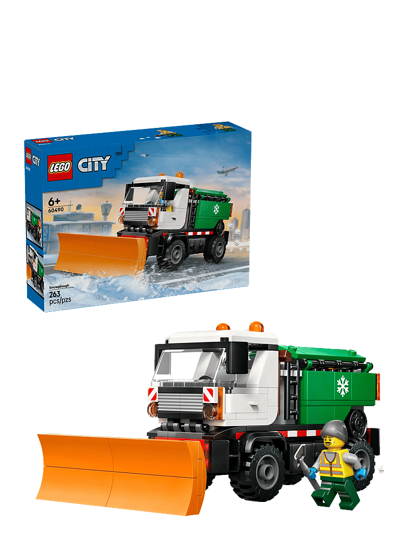 LEGO - City Snowplough Truck Toy Vehicle with Minifigure 60490 - lego city - multi - 0