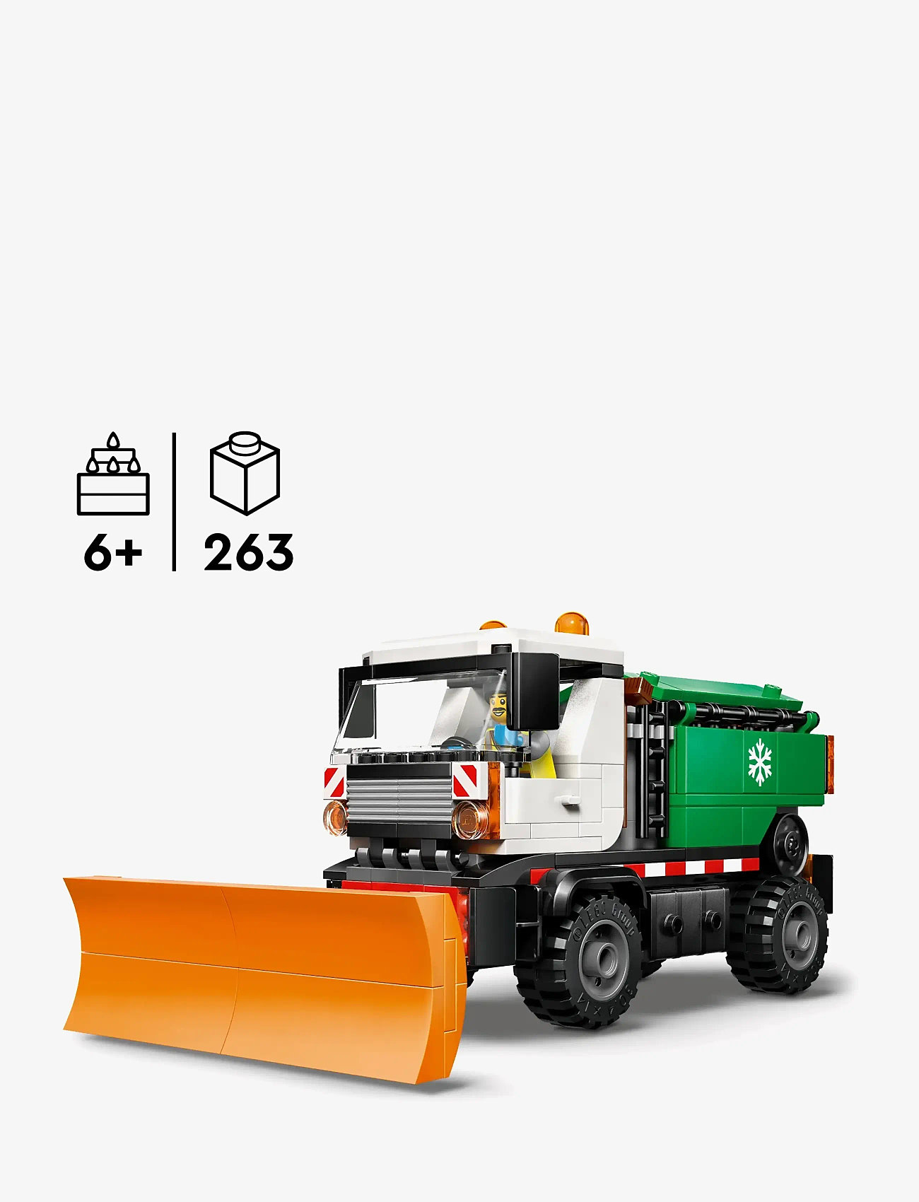 LEGO - City Snowplough Truck Toy Vehicle with Minifigure 60490 - lego city - multi - 1