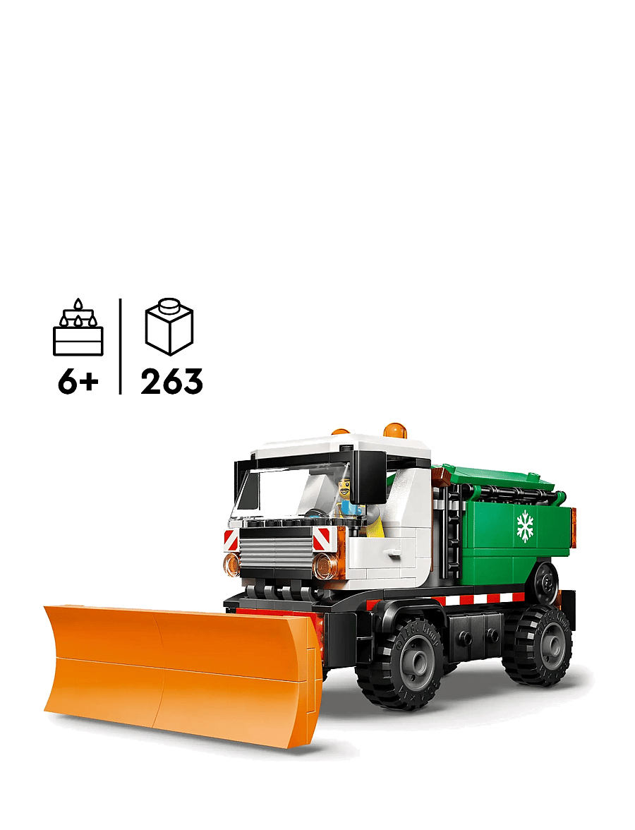 LEGO - City Snowplough Truck Toy Vehicle with Minifigure 60490 - lego city - multi - 1