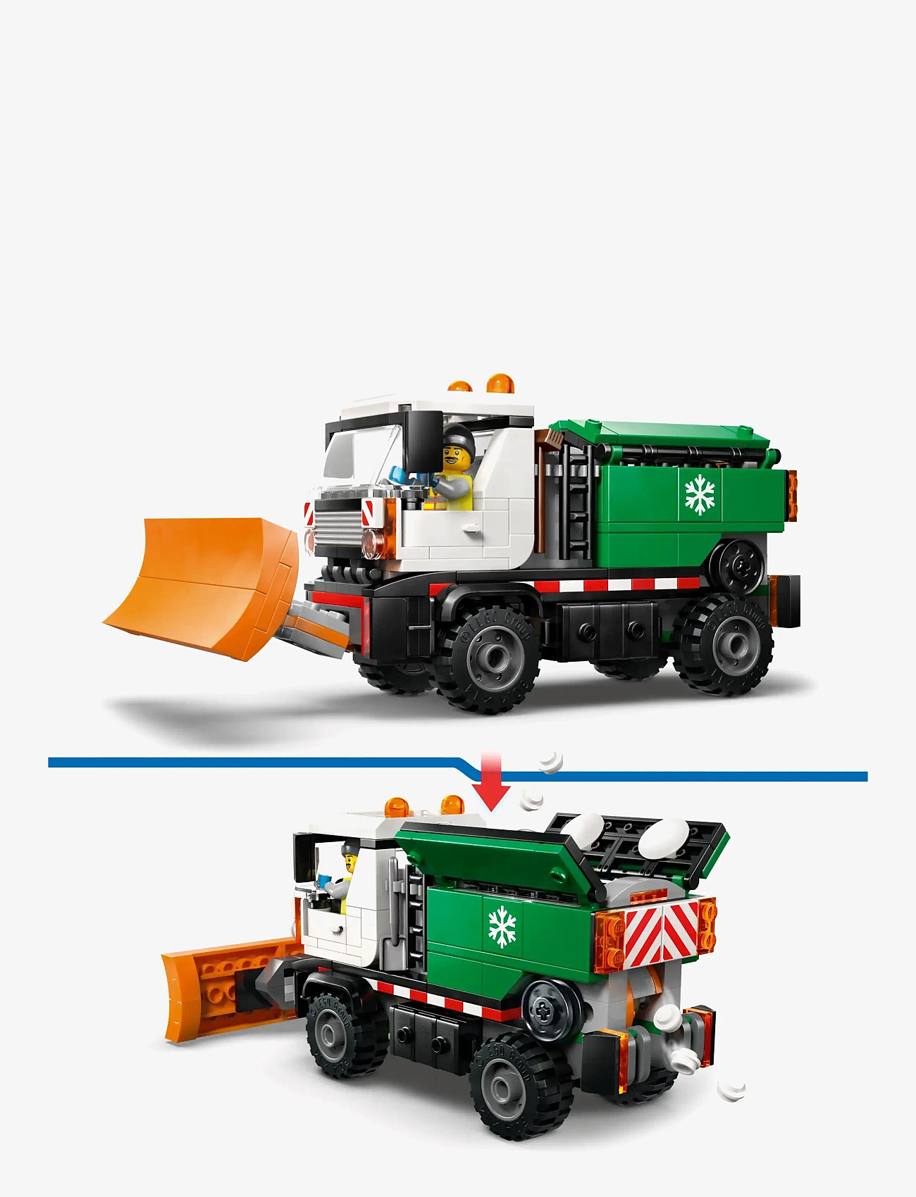 LEGO - City Snowplough Truck Toy Vehicle with Minifigure 60490 - lego city - multi - 3