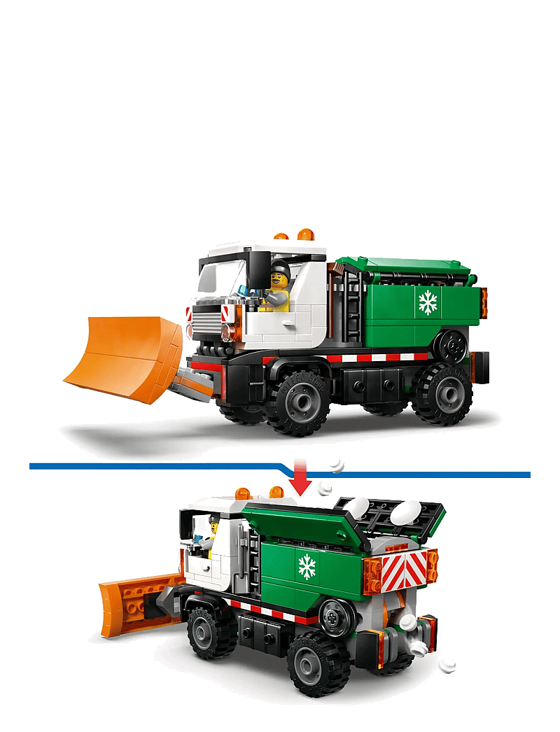 LEGO - City Snowplough Truck Toy Vehicle with Minifigure 60490 - lego city - multi - 3