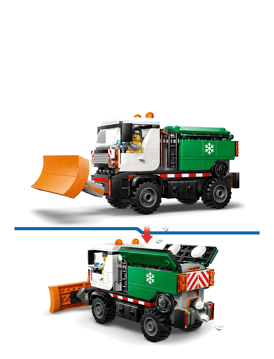 LEGO - City Snowplough Truck Toy Vehicle with Minifigure 60490 - lego city - multi - 3