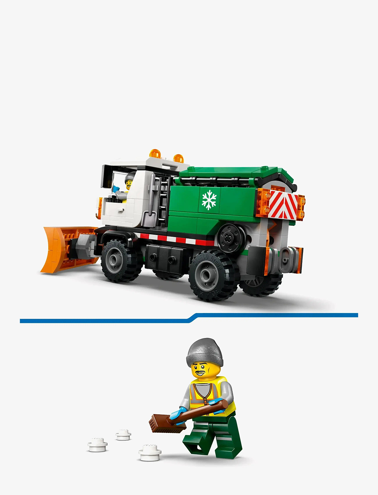 LEGO - City Snowplough Truck Toy Vehicle with Minifigure 60490 - lego city - multi - 4