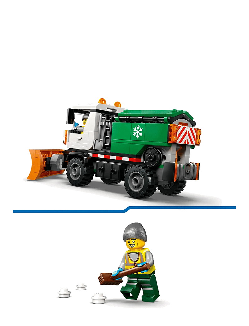 LEGO - City Snowplough Truck Toy Vehicle with Minifigure 60490 - lego city - multi - 4
