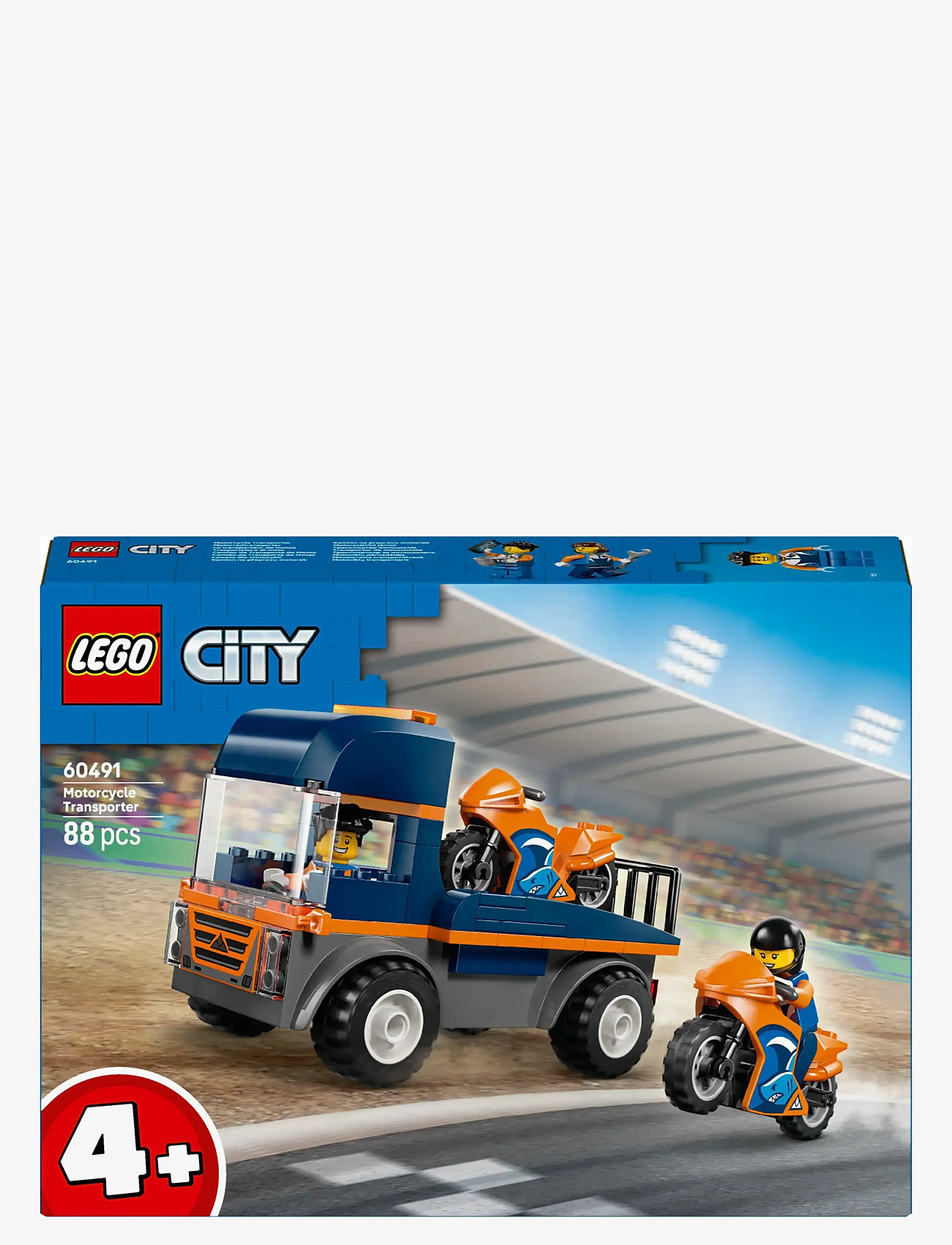 LEGO - City Motorcycle Transporter Toy and 2 Minifigures 60491 - lego city - multi - 4