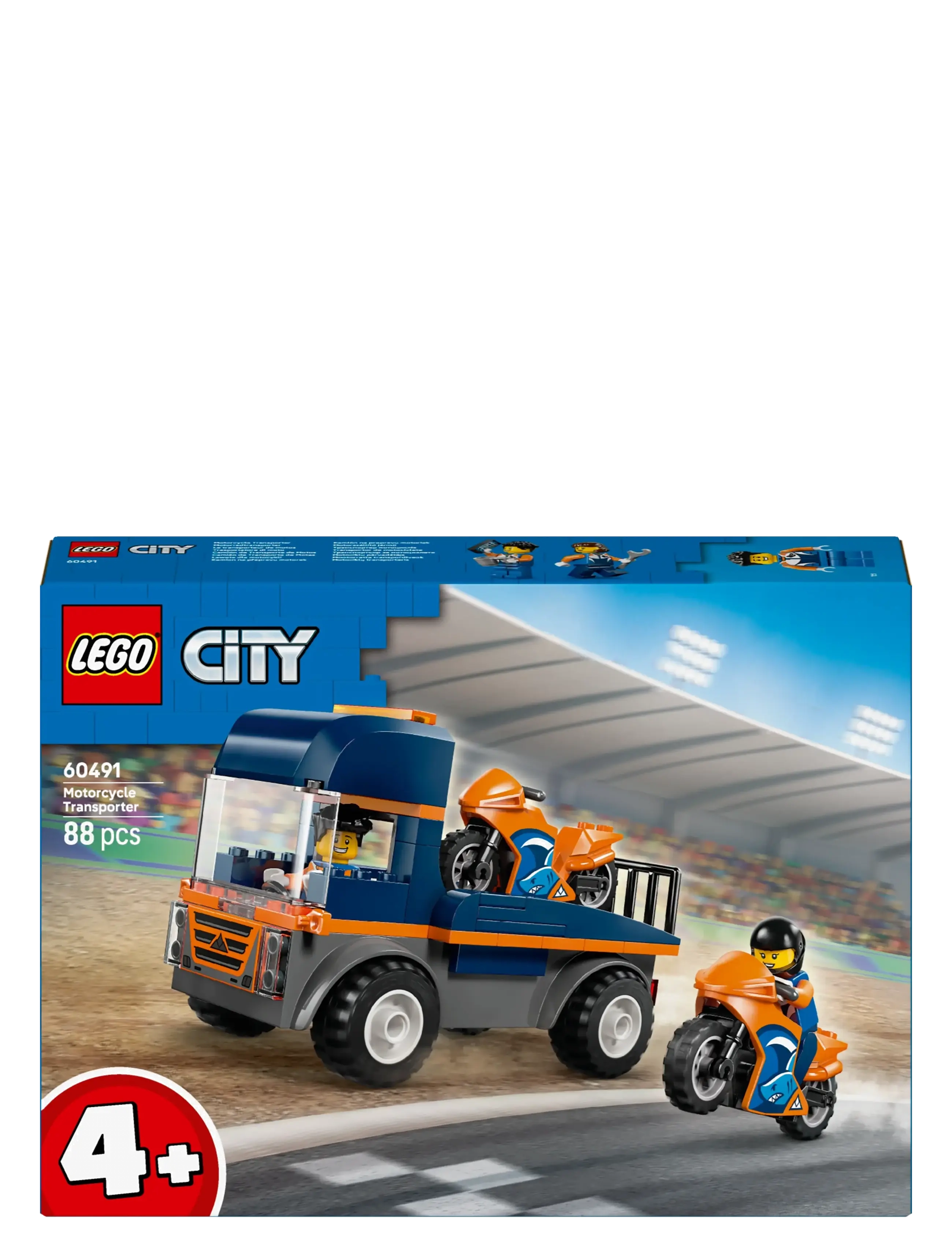 LEGO - City Motorcycle Transporter Toy and 2 Minifigures 60491 - multi - 4