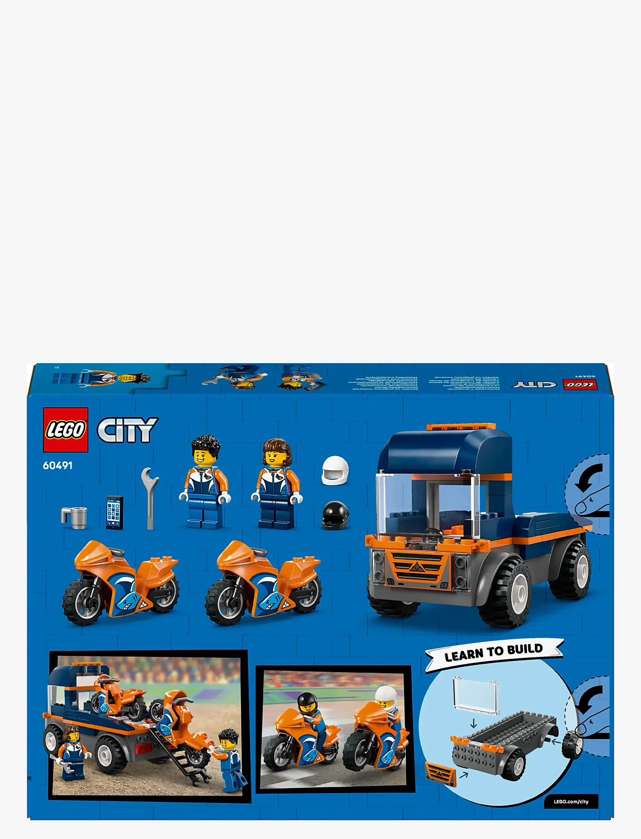 LEGO - City Motorcycle Transporter Toy and 2 Minifigures 60491 - lego city - multi - 5