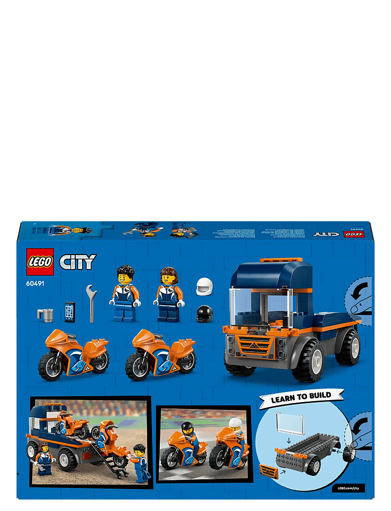 LEGO - City Motorcycle Transporter Toy and 2 Minifigures 60491 - lego city - multi - 5