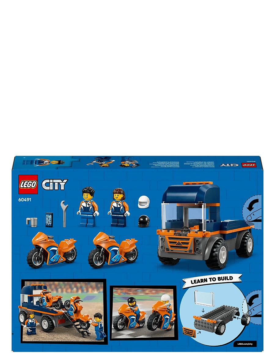 LEGO - City Motorcycle Transporter Toy and 2 Minifigures 60491 - multi - 5