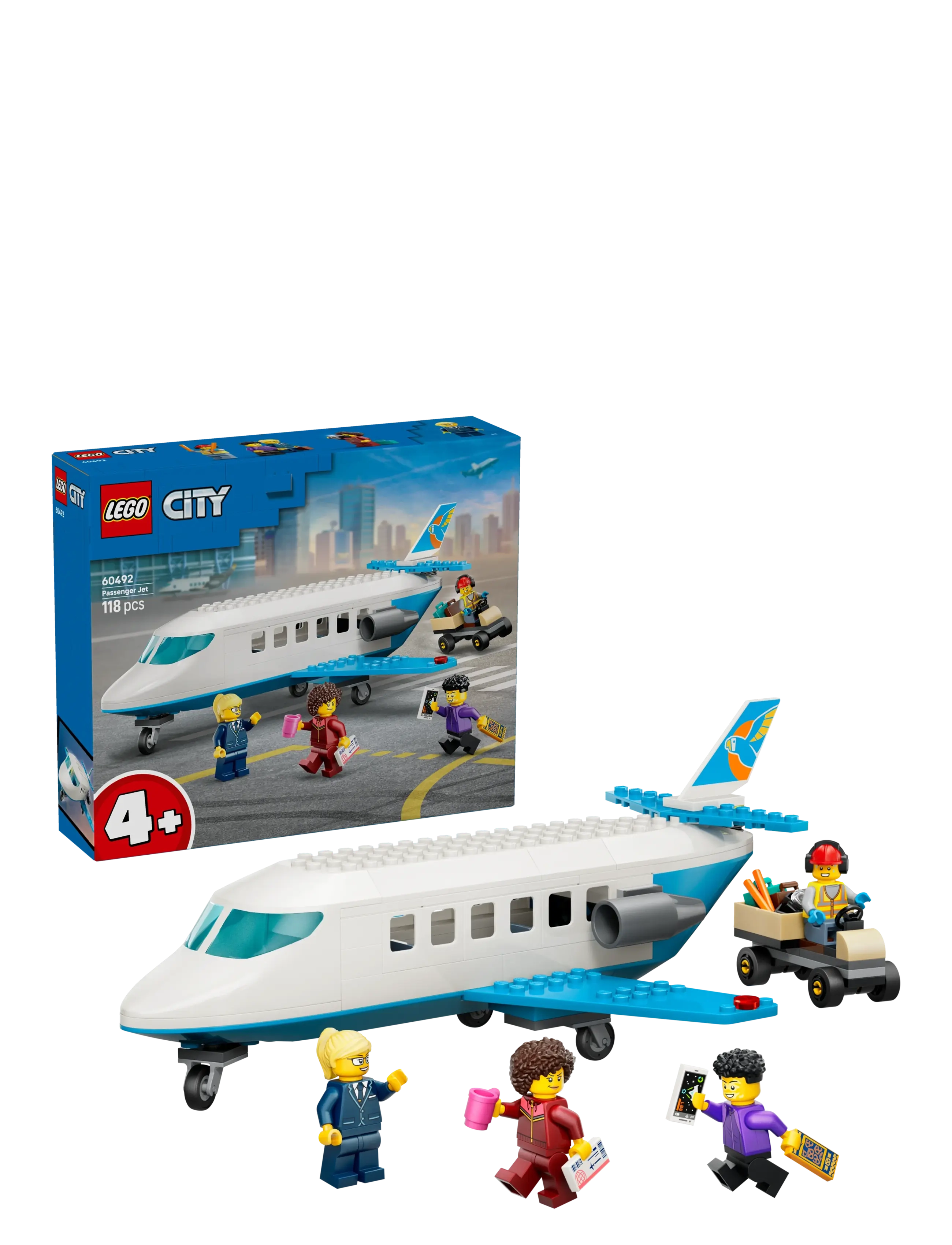 LEGO Passagerfly 60492, One Size, Toy Vehicles, Mehrfarbig/gemustert - Planes, Kinder