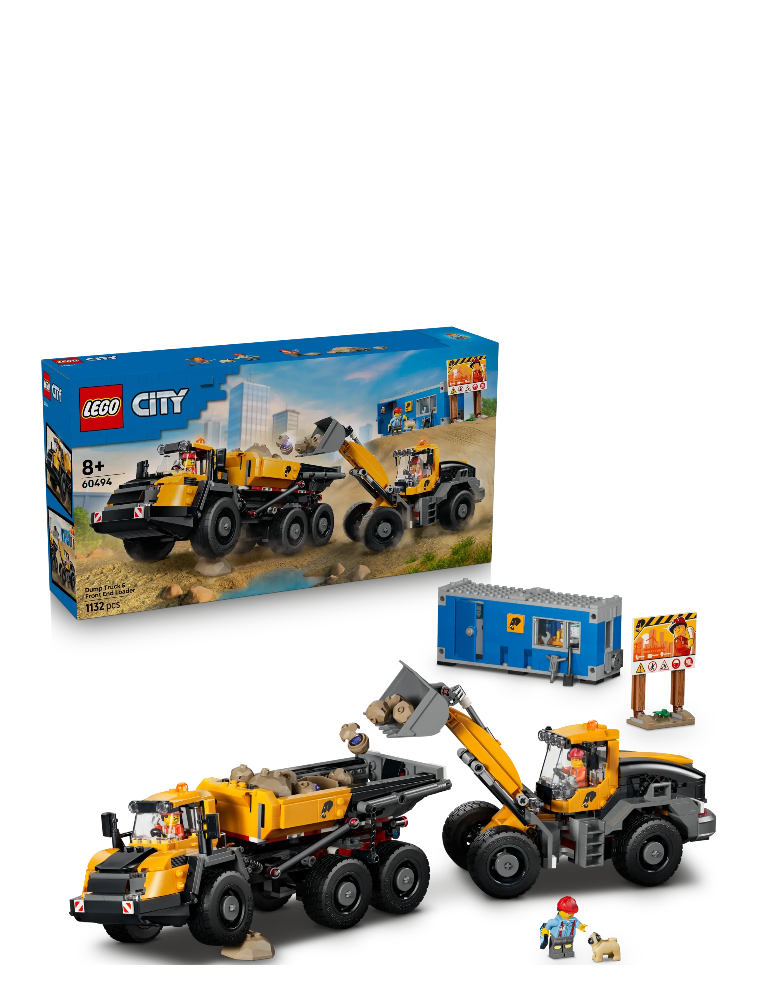 LEGO Frontlæsser Og Lastbil Med Tippelad 60494, One Size, Yellow, Lego Legetøj > Lego city, Børn