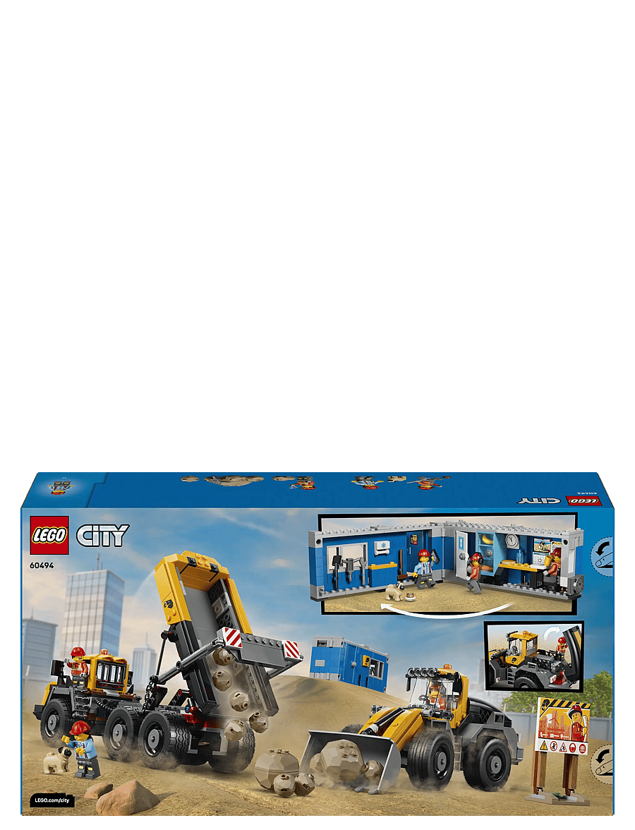 LEGO - City Dump Truck & Front End Loader - Construction Toy 60494 - lego city - multi - 5