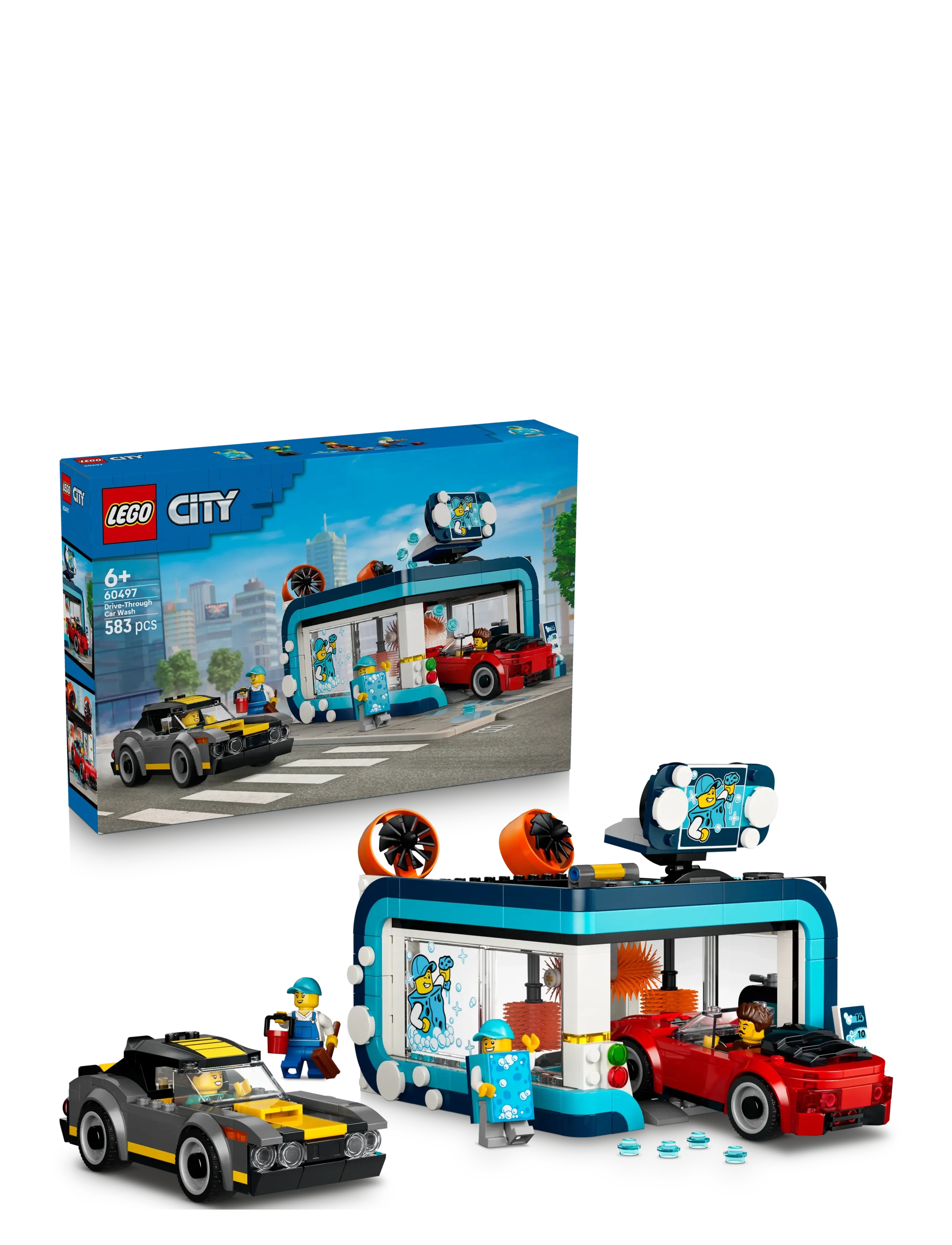 LEGO Bilvask 60497, One Size, Red, Lego Legetøj > Lego city, Børn