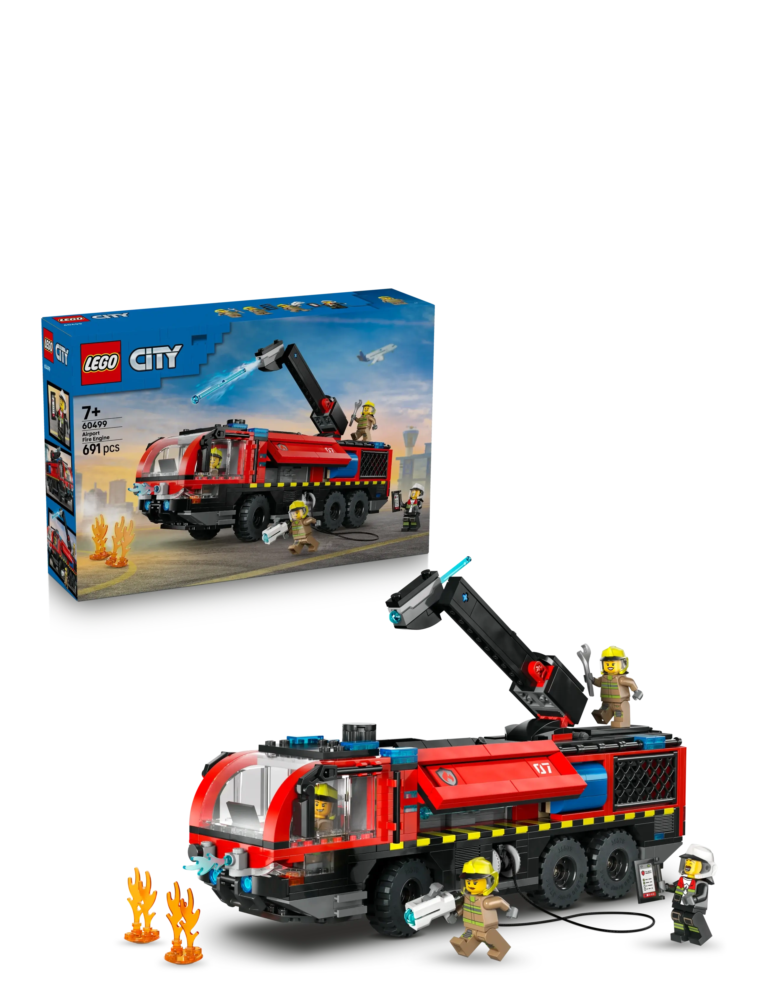 LEGO City Airport Fire Engine - Toy Truck Building Set 60499 - Spielzeug 6-8 Jahre - MULTI / red
