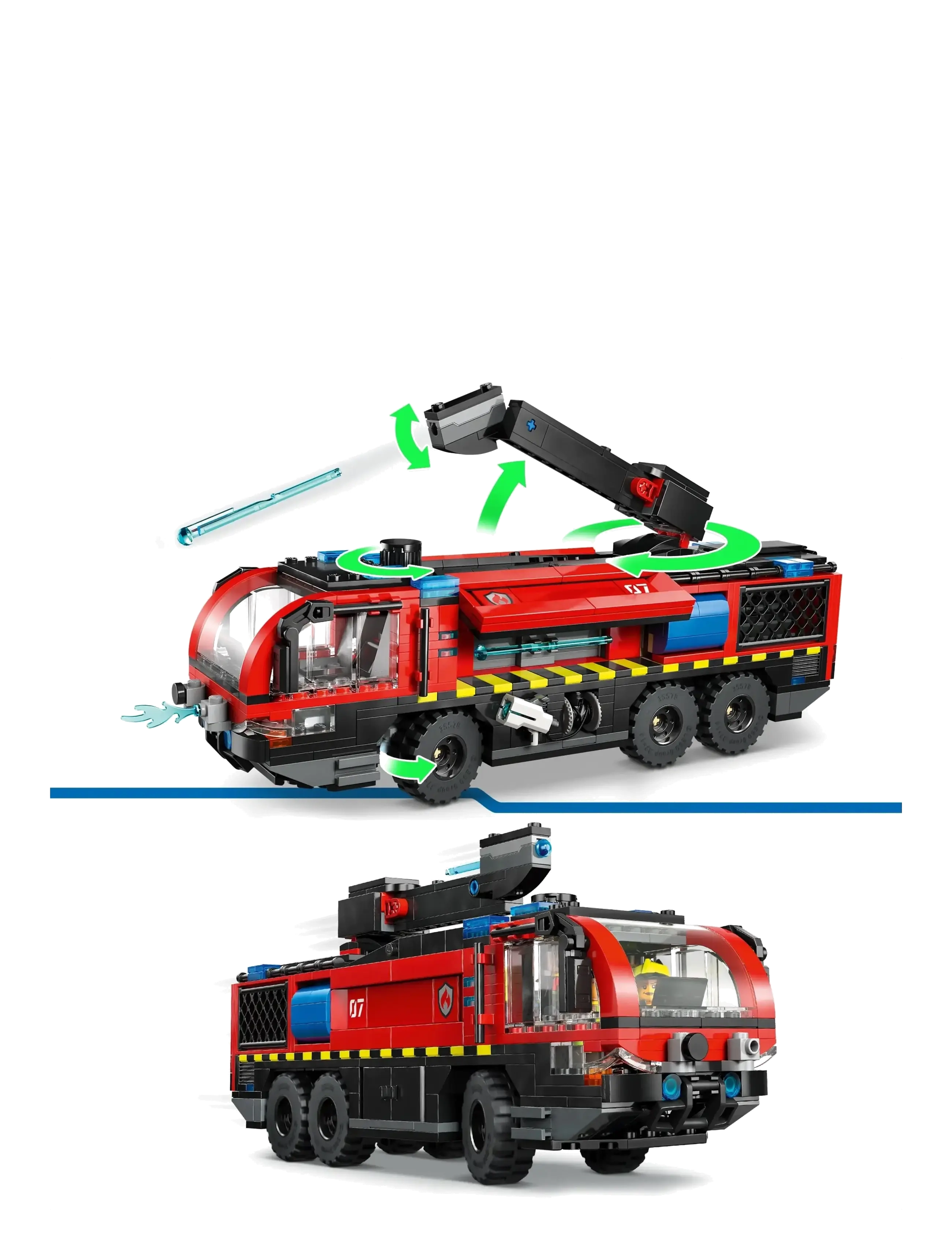 LEGO - City Airport Fire Engine - Toy Truck Building Set 60499 - lego city - multi - 3