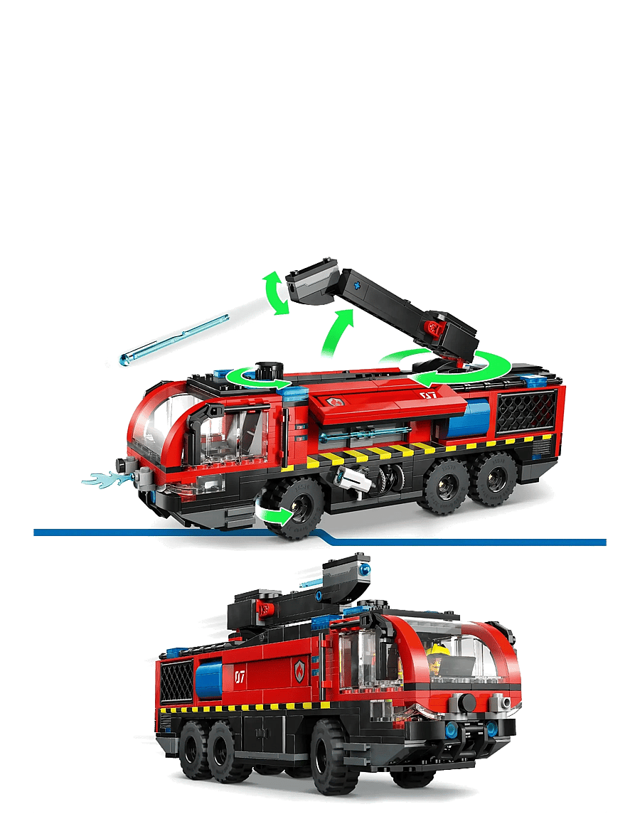 LEGO - City Airport Fire Engine - Toy Truck Building Set 60499 - lego city - multi - 3
