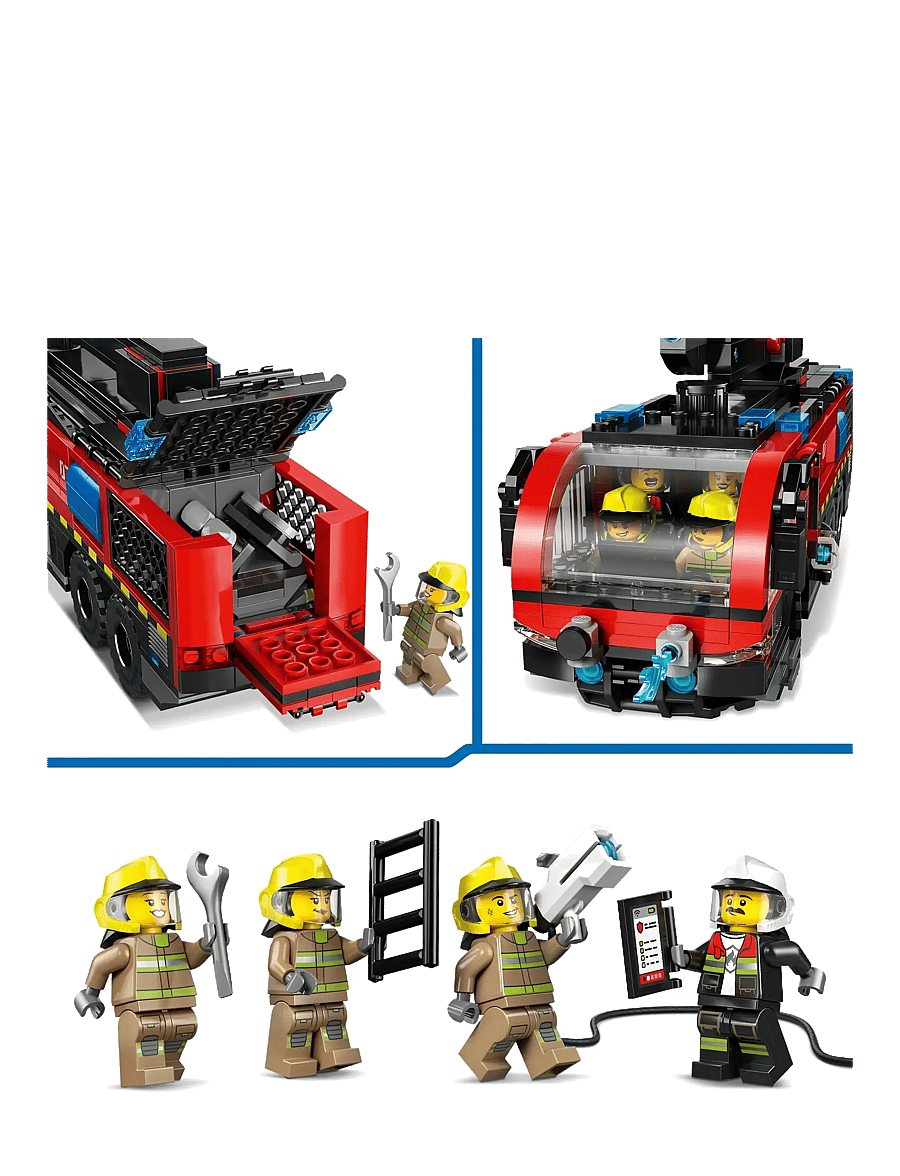 LEGO - City Airport Fire Engine - Toy Truck Building Set 60499 - lego city - multi - 4