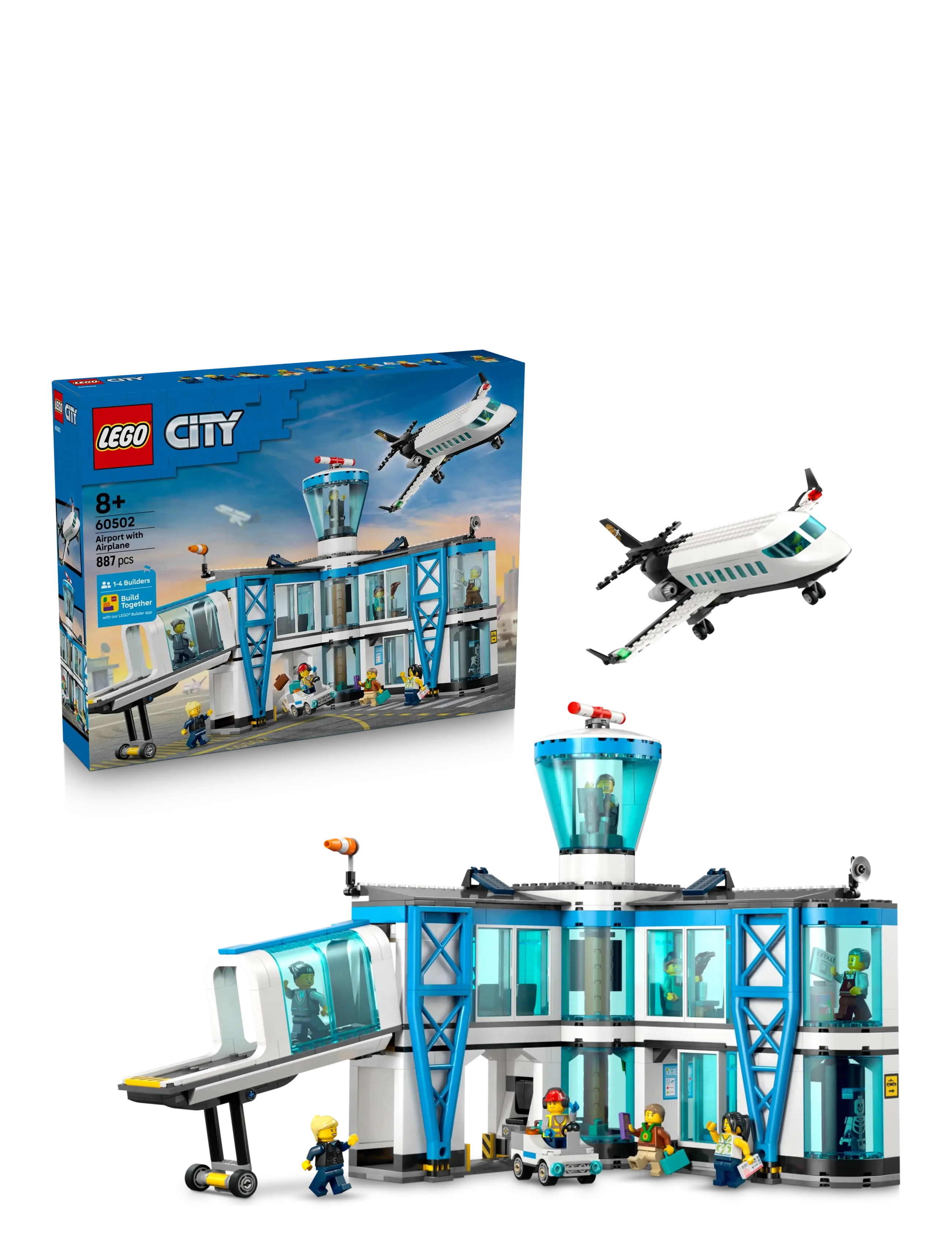 City Airport with Airplane - Toy Model Airport Set - 60502 - MULTI