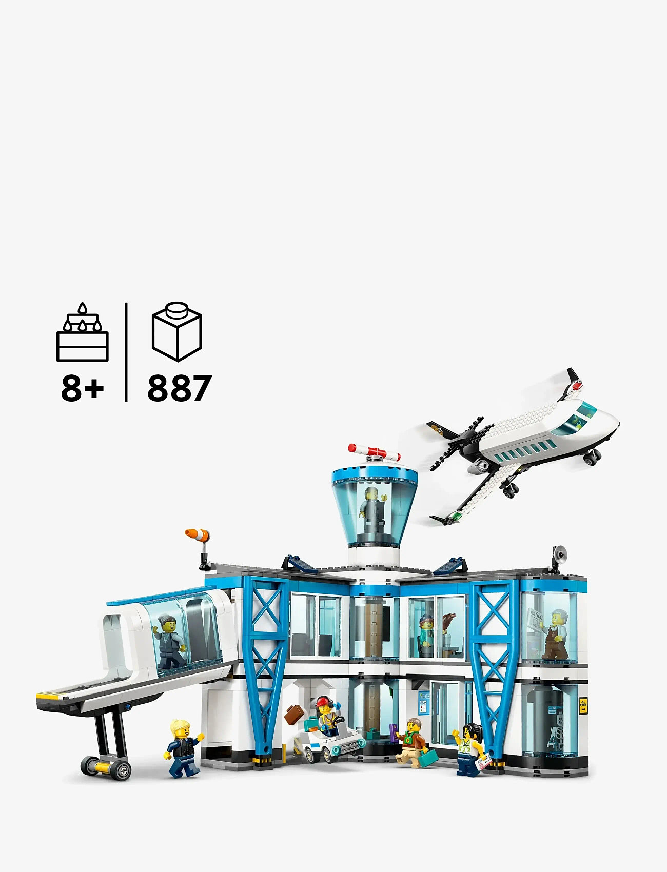 LEGO - City Airport with Airplane - Toy Model Airport Set - 60502 - lego city - multi - 1