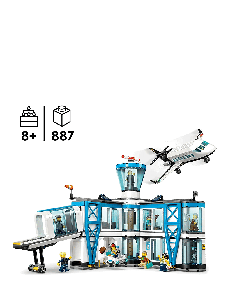 LEGO - City Airport with Airplane - Toy Model Airport Set - 60502 - multi - 1