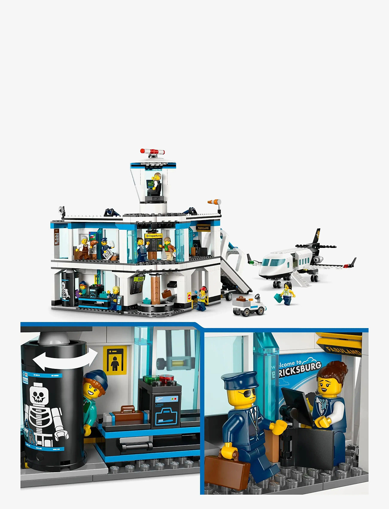 LEGO - City Airport with Airplane - Toy Model Airport Set - 60502 - lego city - multi - 3