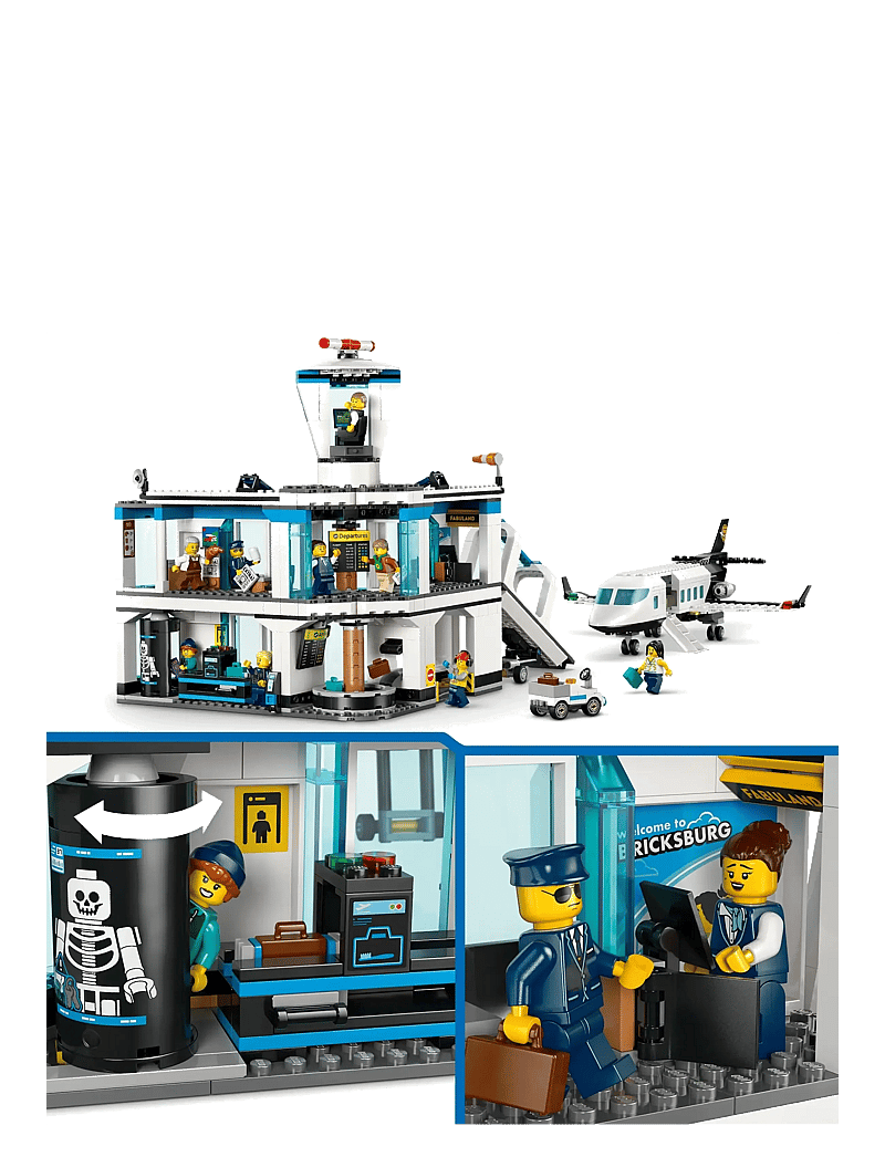 LEGO - City Airport with Airplane - Toy Model Airport Set - 60502 - multi - 3