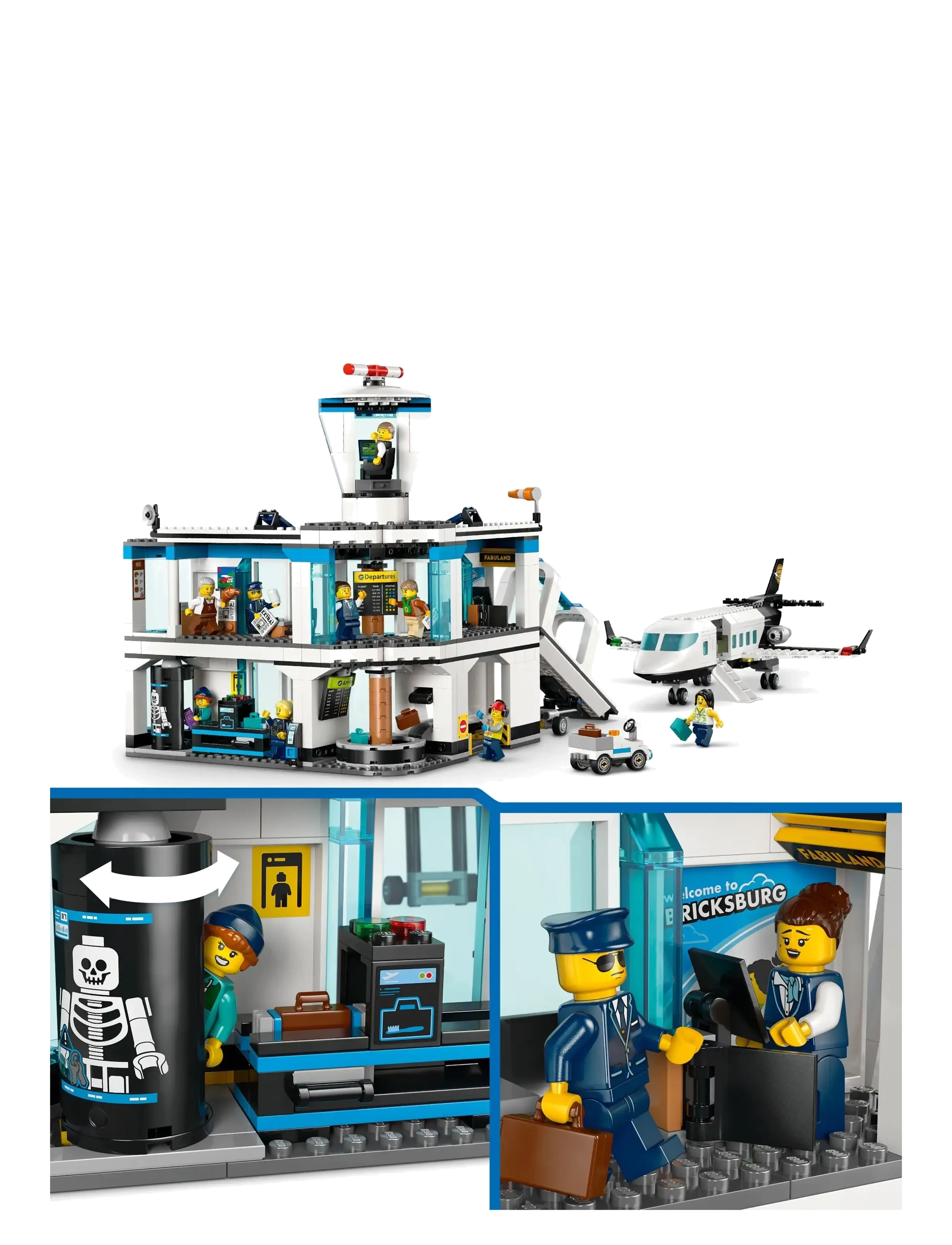 LEGO - City Airport with Airplane - Toy Model Airport Set - 60502 - lego city - multi - 3