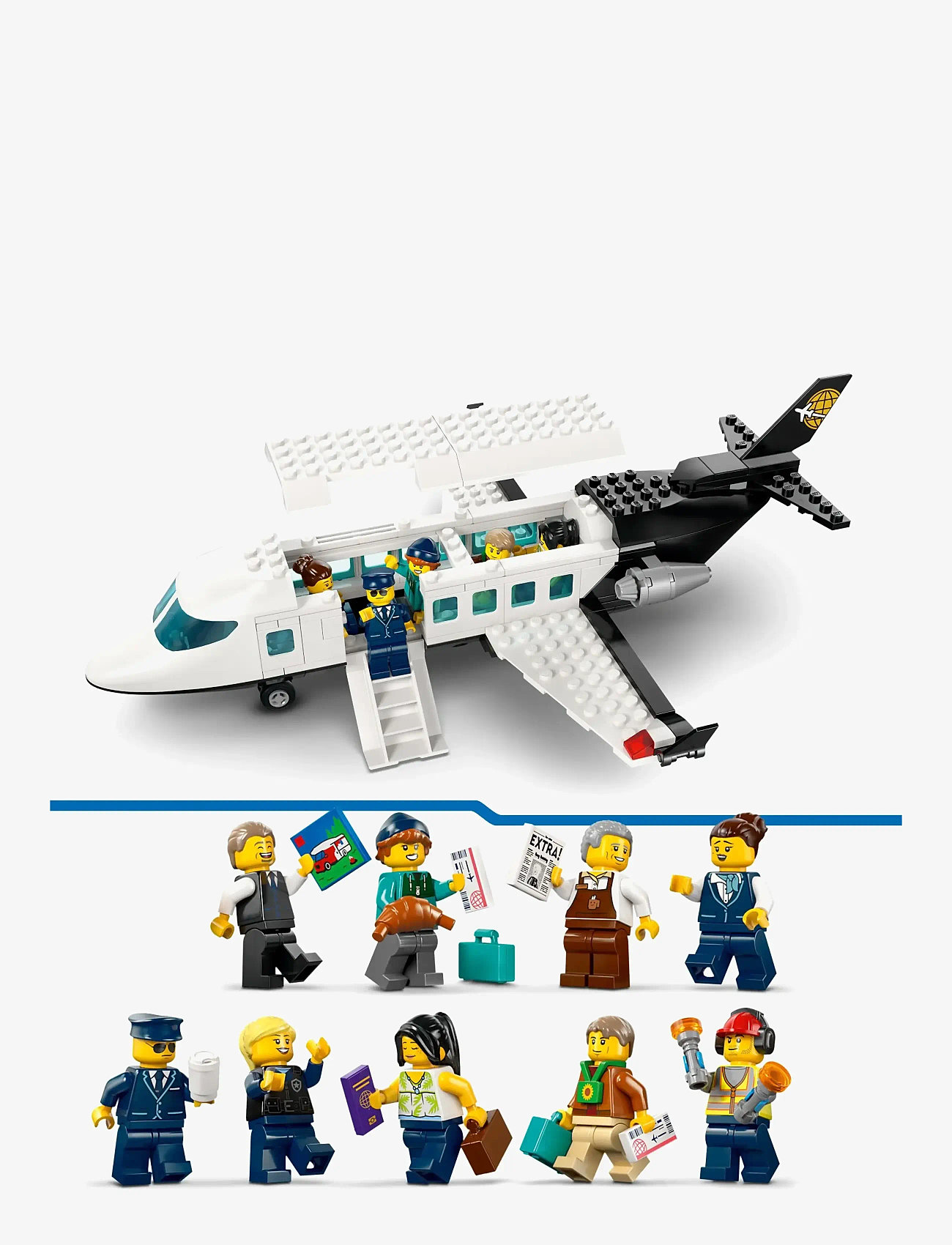 LEGO - City Airport with Airplane - Toy Model Airport Set - 60502 - lego city - multi - 4