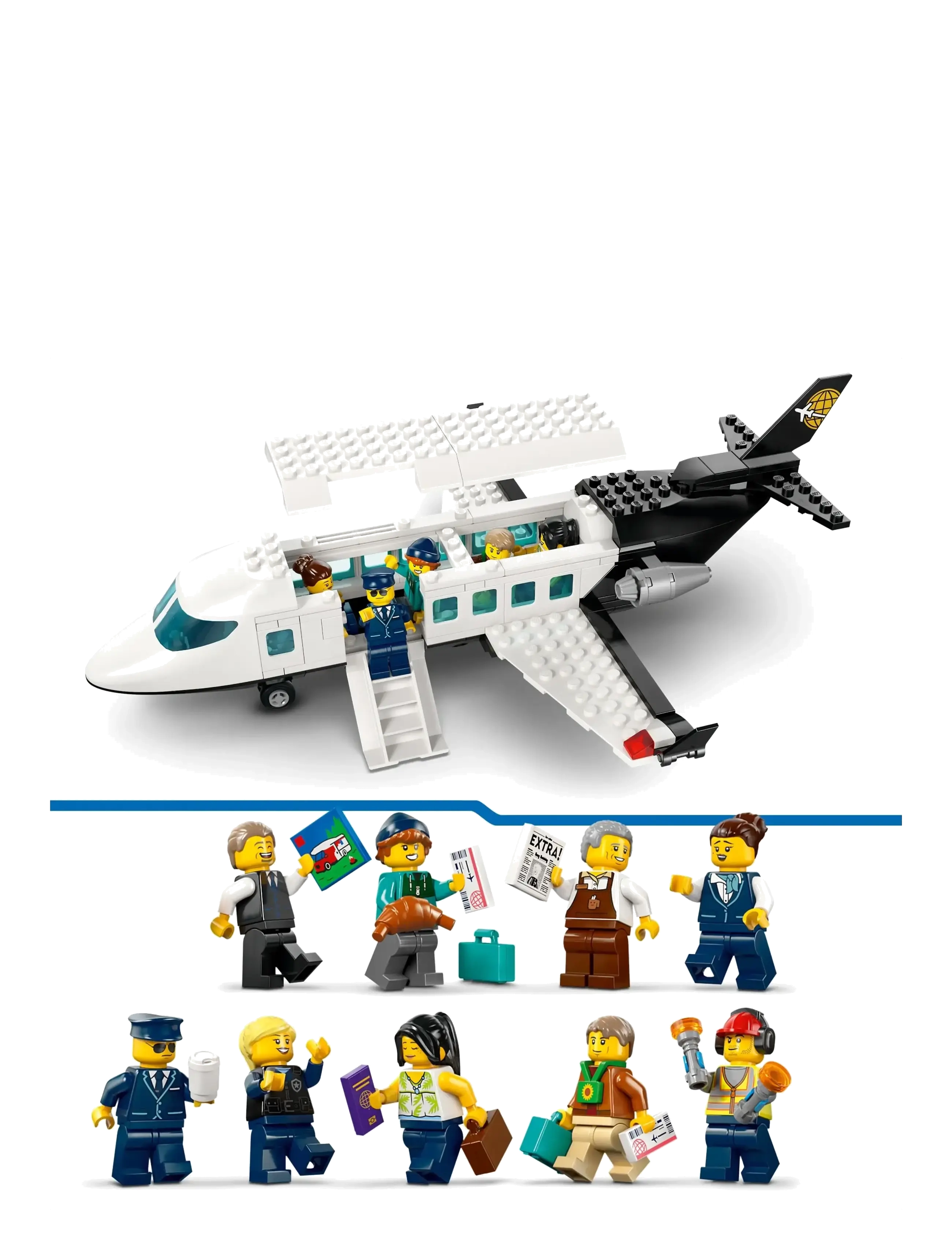 LEGO - City Airport with Airplane - Toy Model Airport Set - 60502 - lego city - multi - 4
