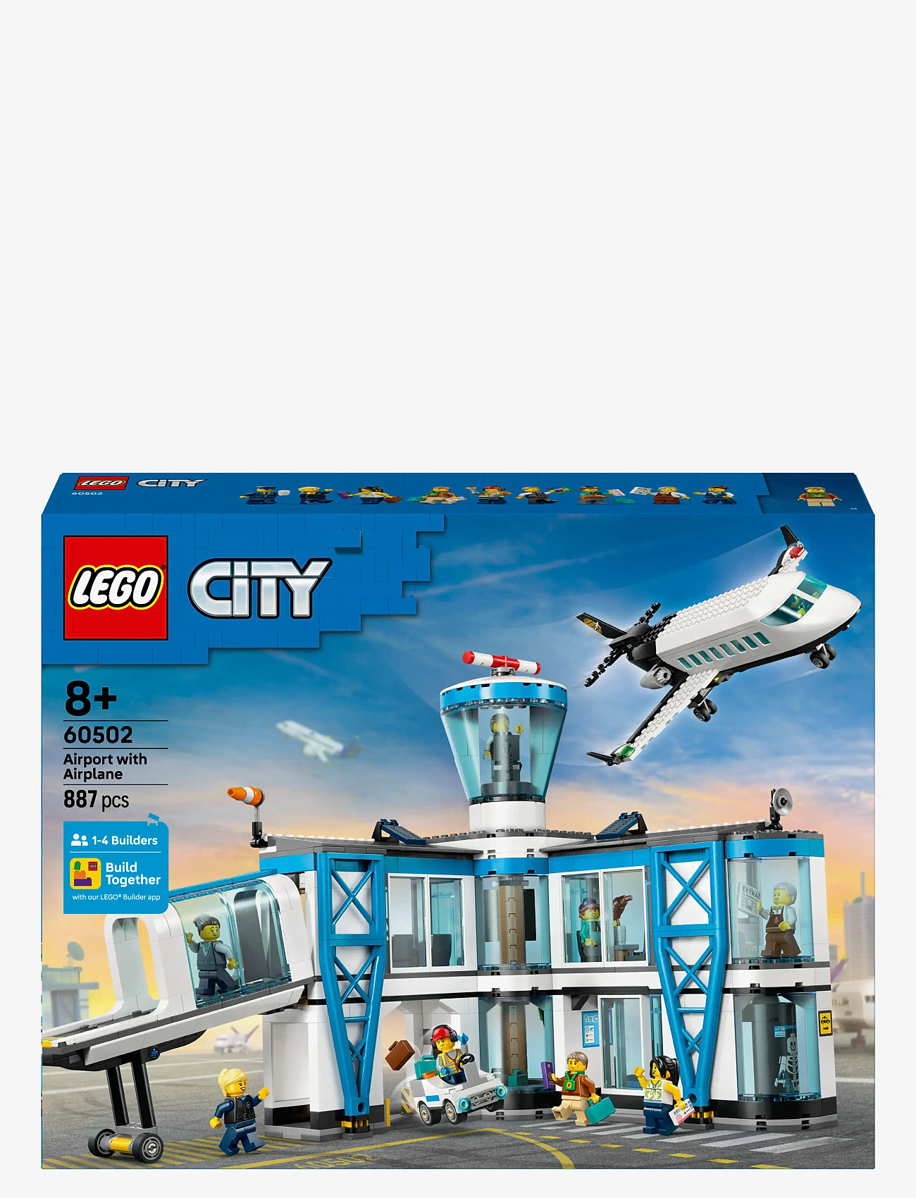 LEGO - City Airport with Airplane - Toy Model Airport Set - 60502 - lego city - multi - 5