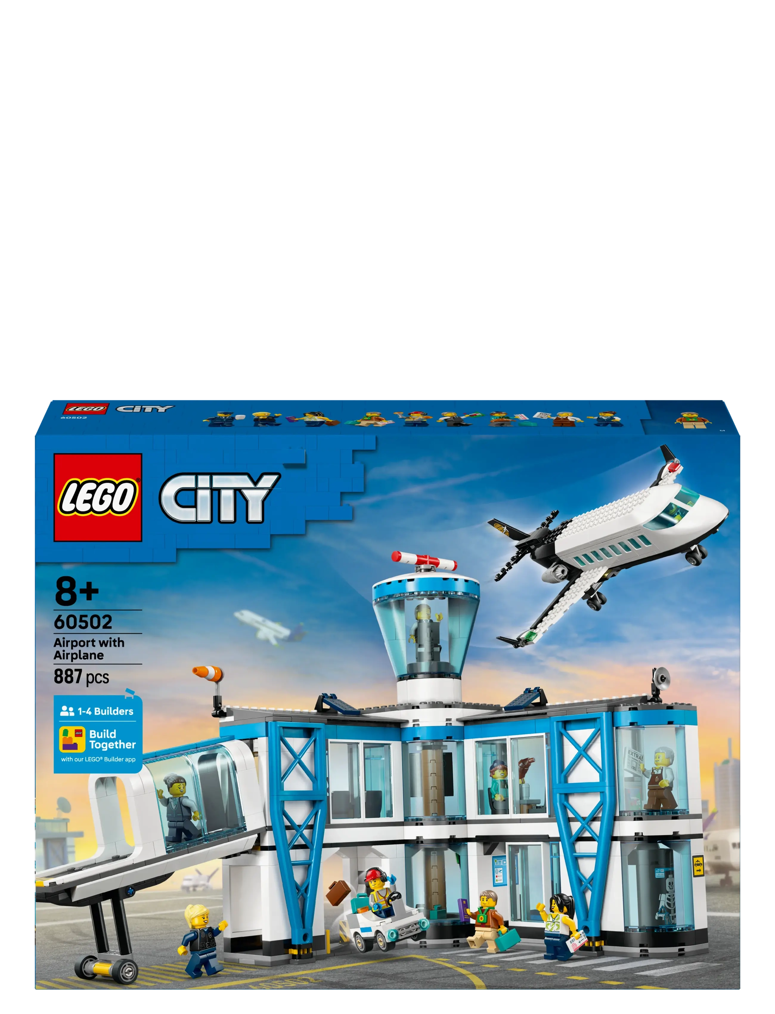 LEGO - City Airport with Airplane - Toy Model Airport Set - 60502 - lego city - multi - 5