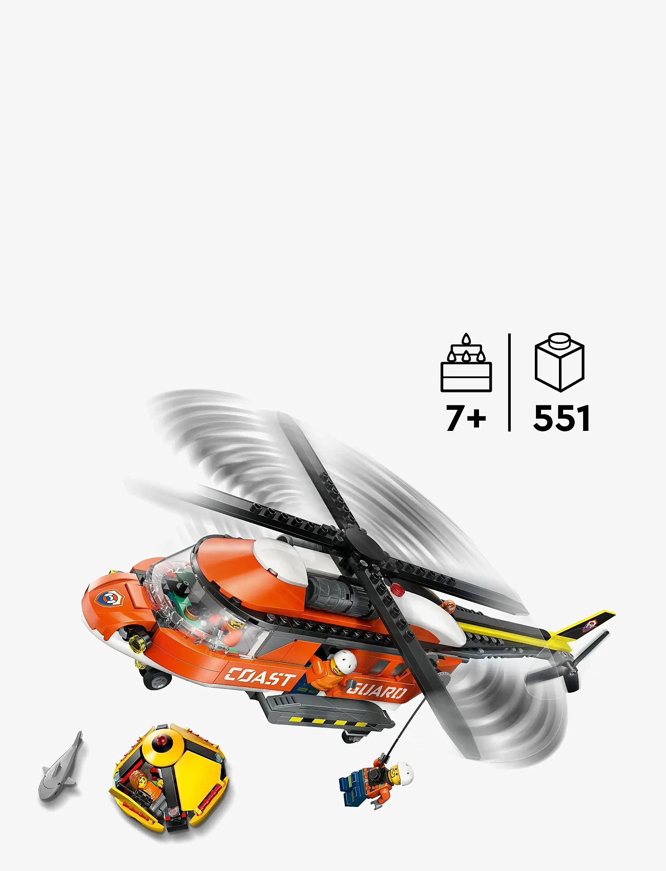 LEGO - City Coast Guard Helicopter Toy Building Set 60503 - lego city - multi - 1