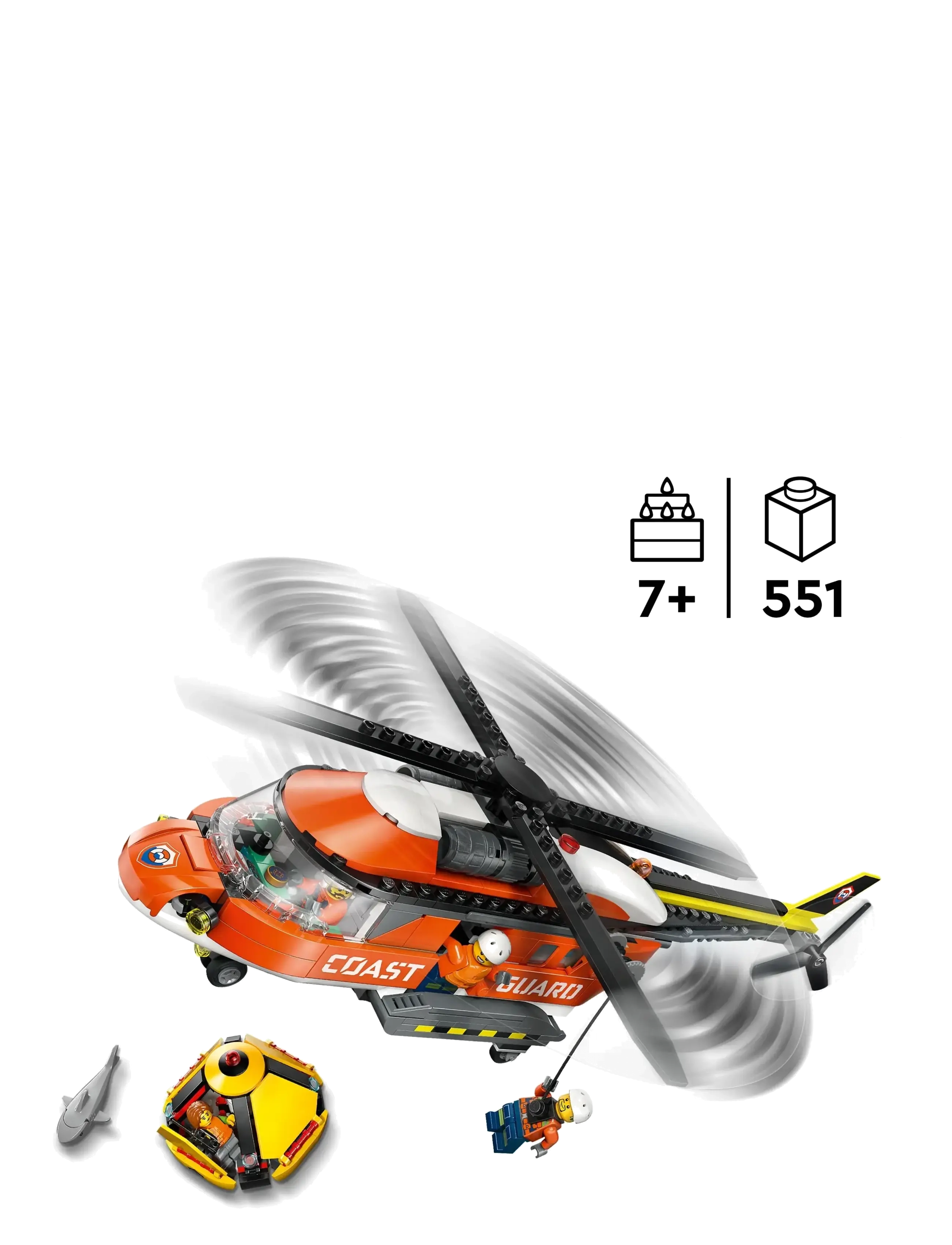 LEGO - City Coast Guard Helicopter Toy Building Set 60503 - lego city - multi - 1