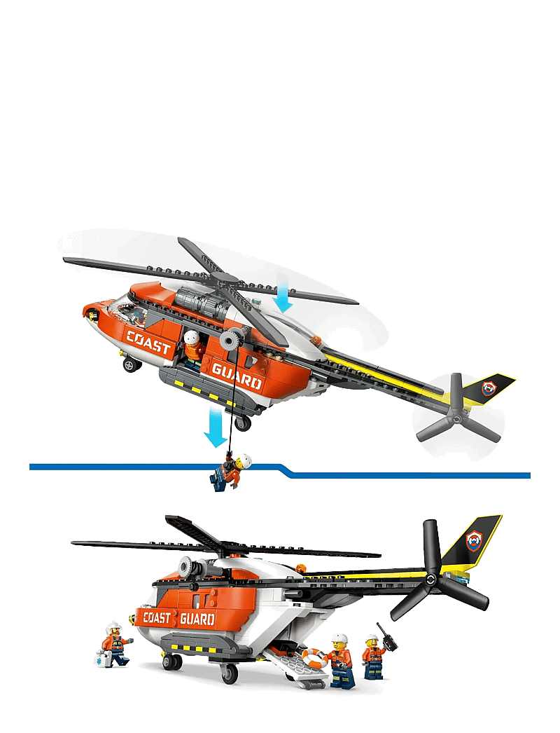 LEGO - City Coast Guard Helicopter Toy Building Set 60503 - lego city - multi - 3